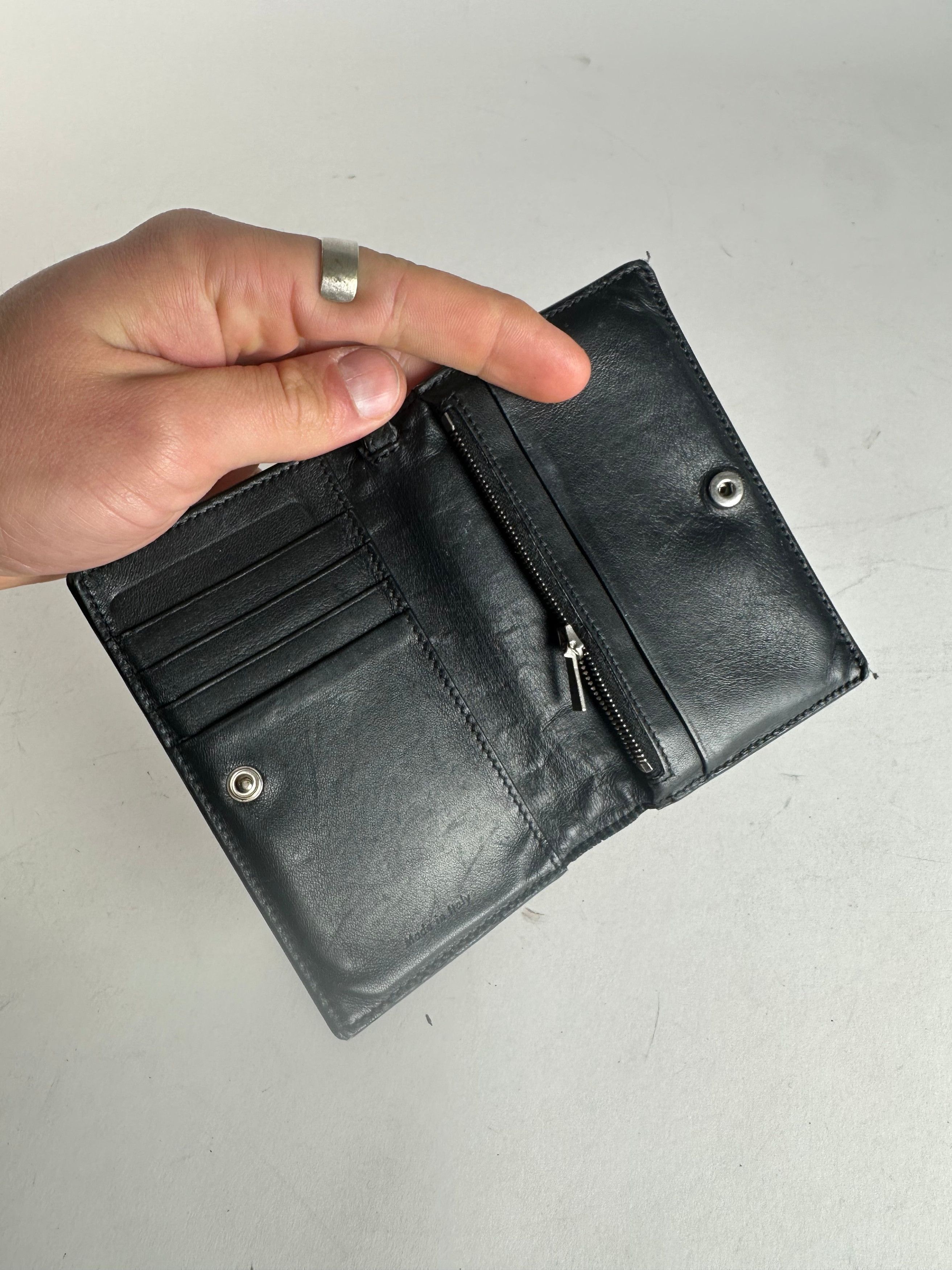 Celine Vintage Paris Leather Keychain Wallet Black White Size ONE SIZE - 4 Thumbnail