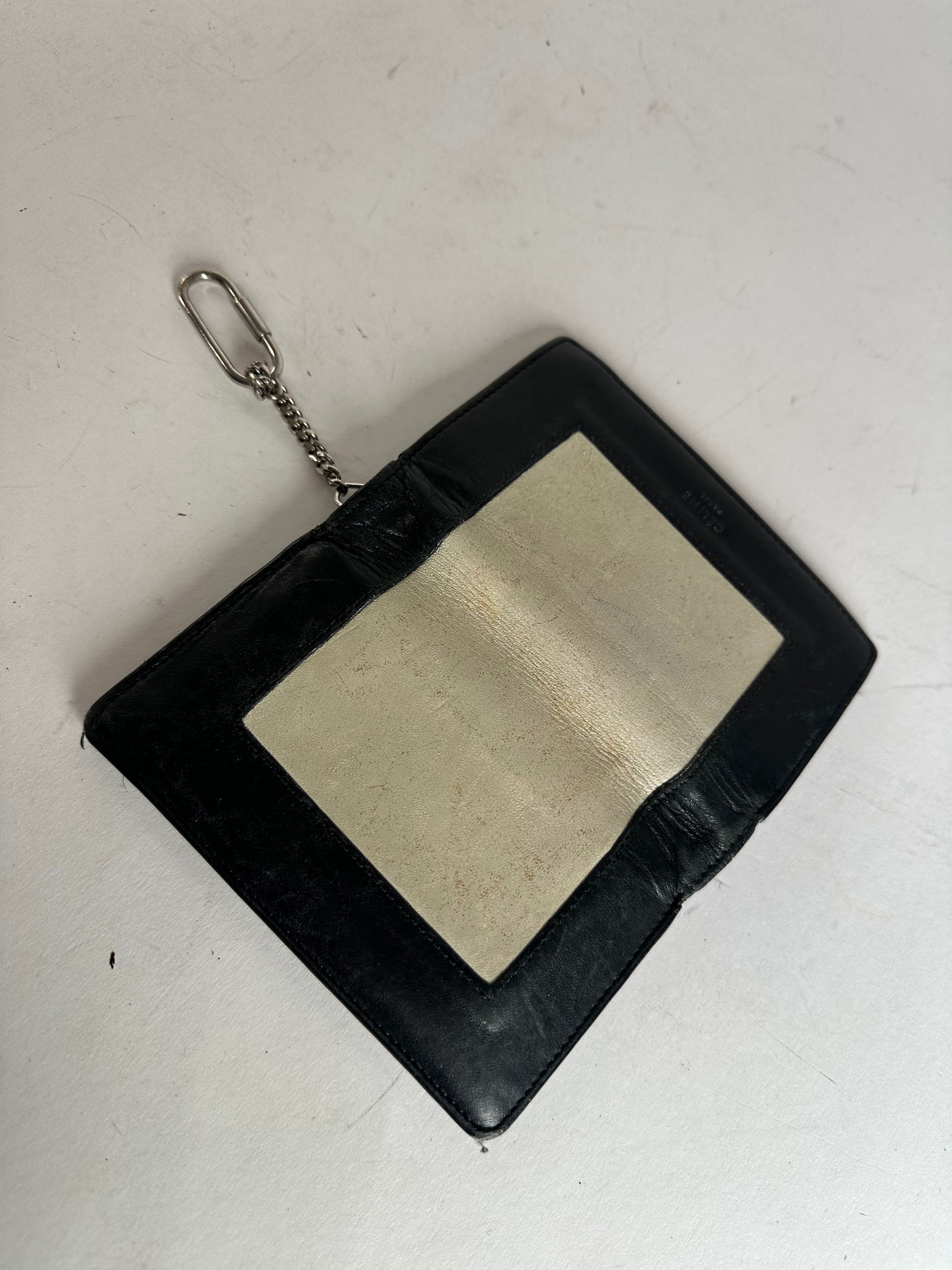 Celine Vintage Paris Leather Keychain Wallet Black White Size ONE SIZE - 7 Thumbnail