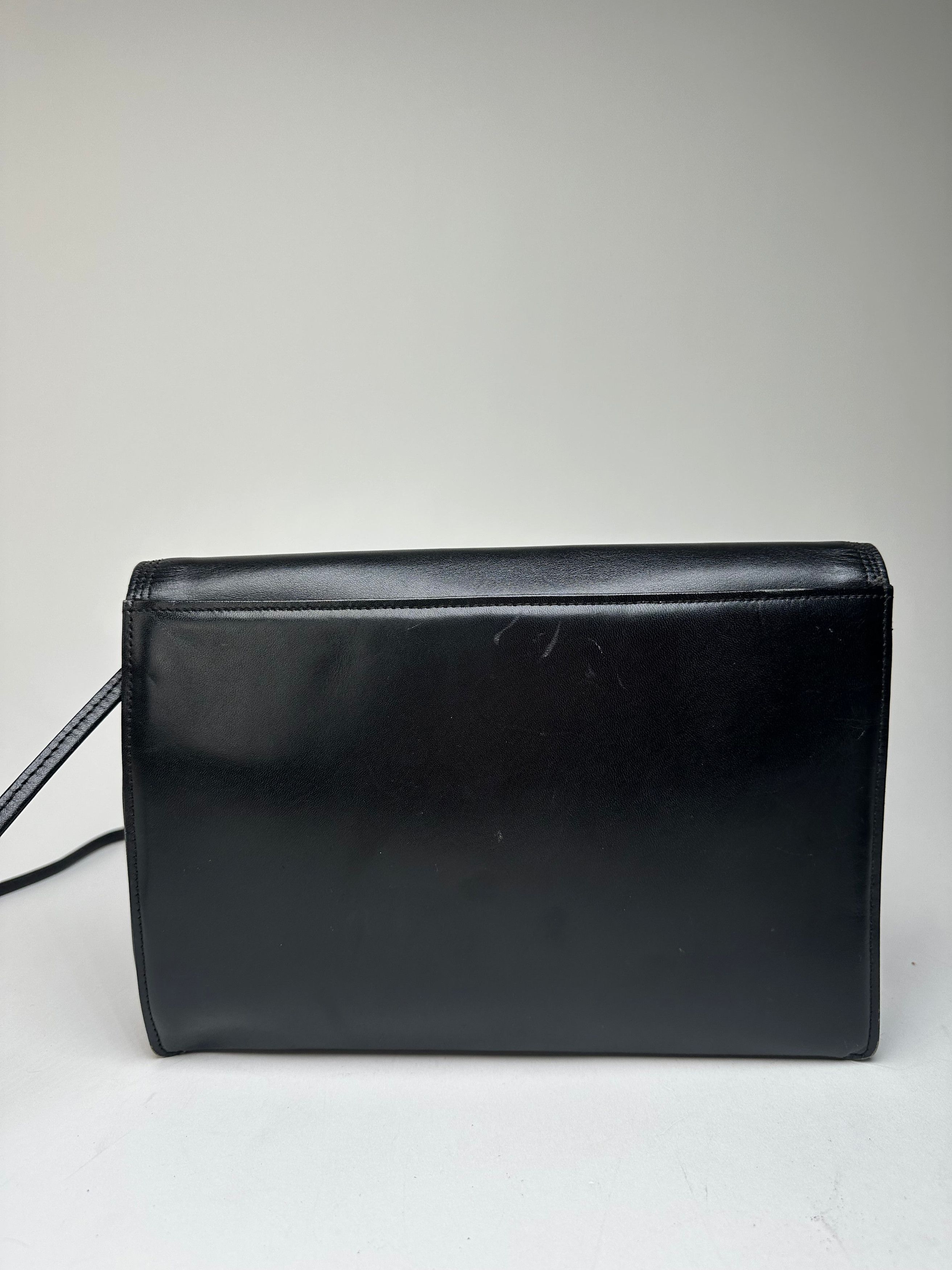 Givenchy Vintage Asymetric Leather Shoulder Bag Black Size ONE SIZE - 9 Thumbnail