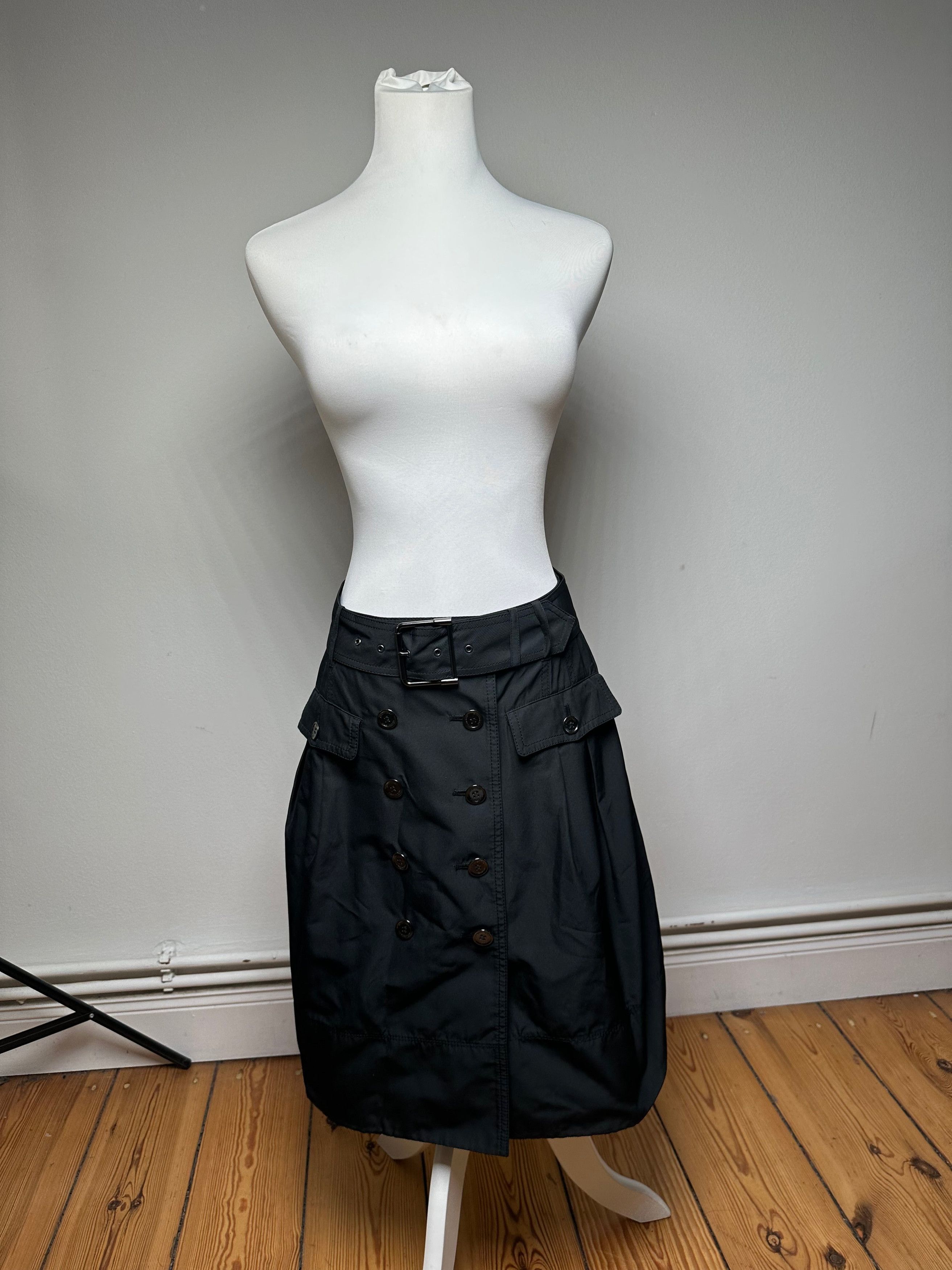 Burberry Vintage Polyester Belt Skirt Black M Size 30" / US 8 / IT 44 - 13 Thumbnail