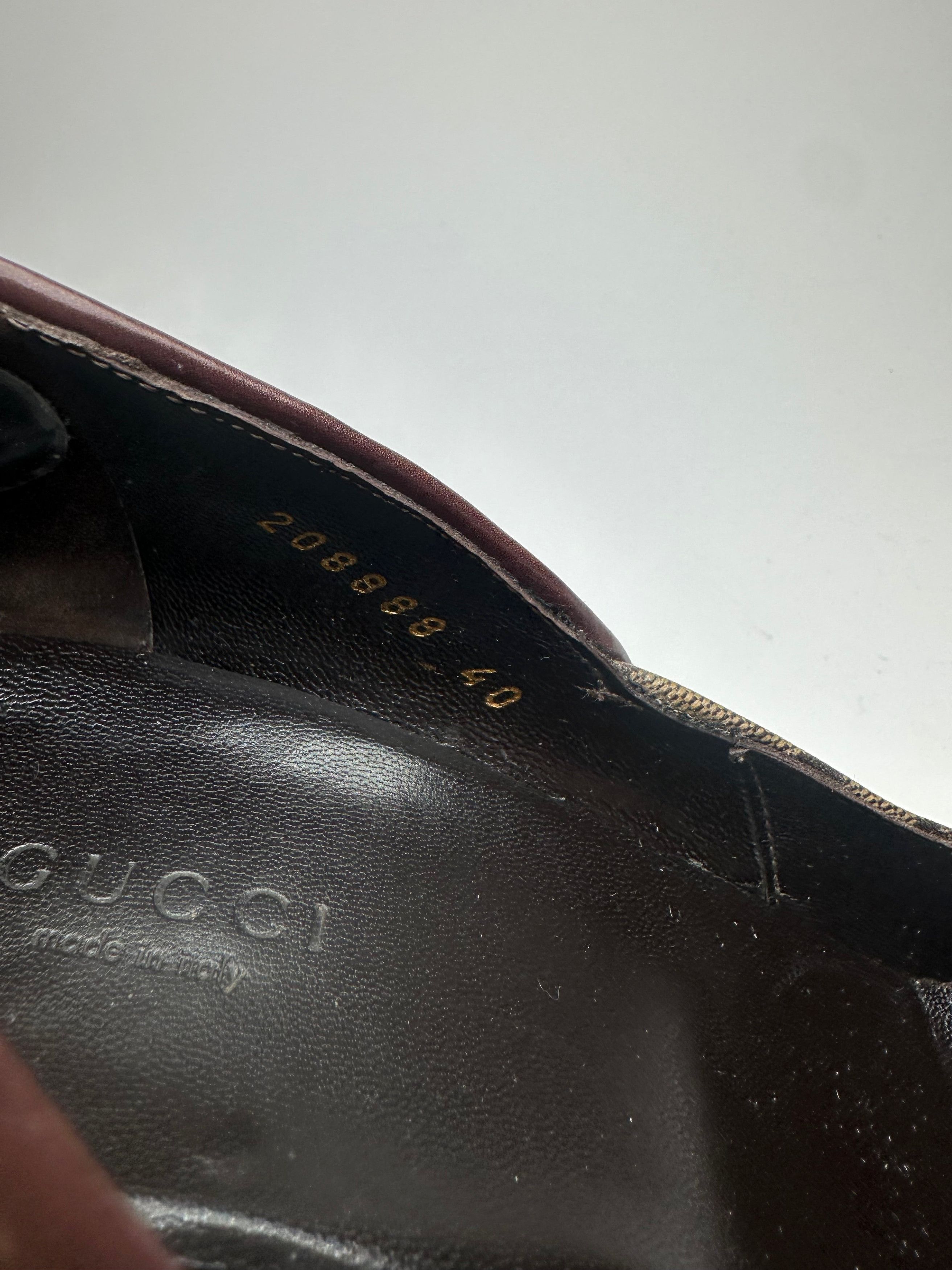 Gucci Vintage Studded Monogram Leather Pumps Beige Brown EU40 Size US 7 / IT 37 - 7 Thumbnail