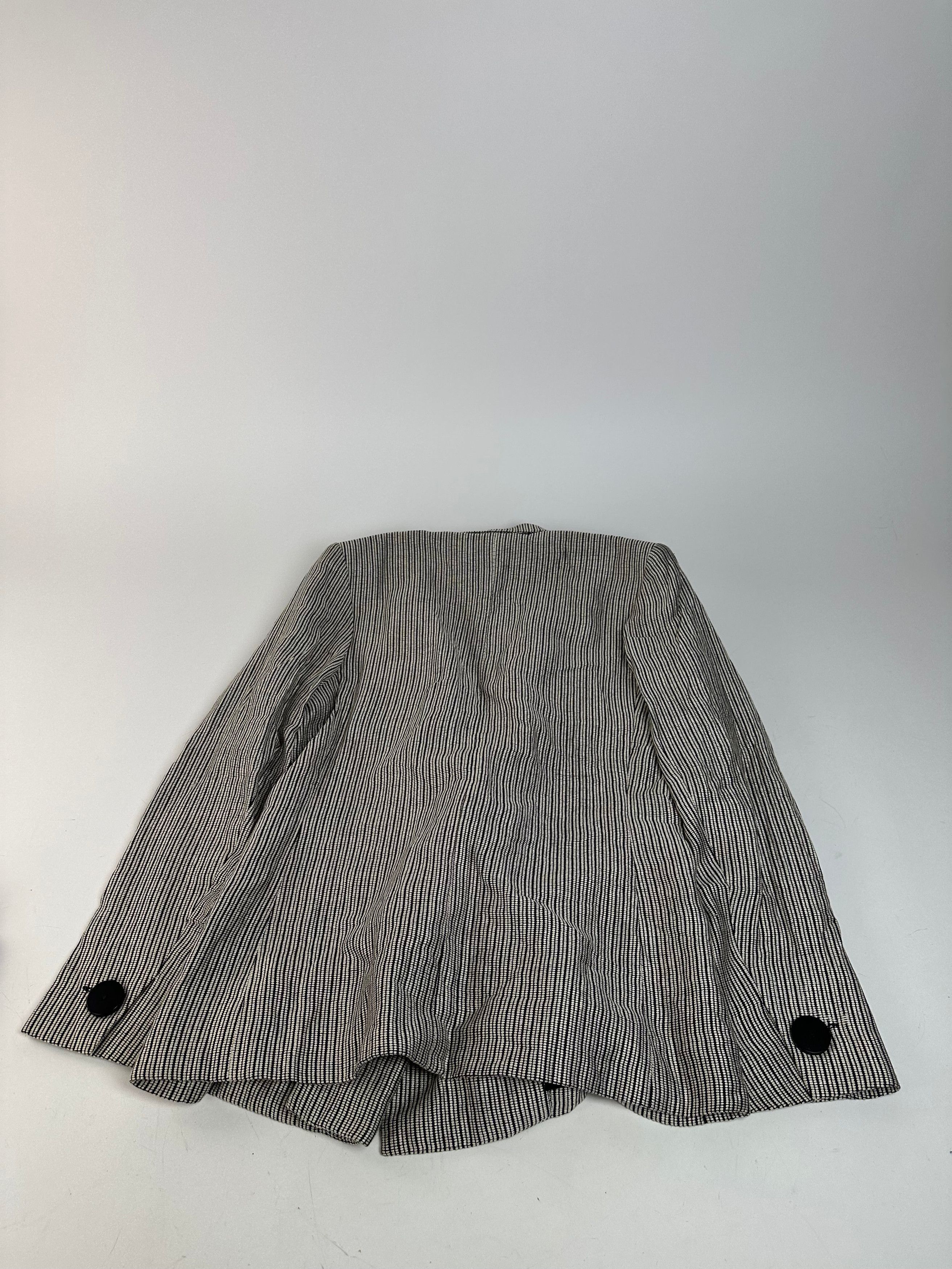 Other Vintage Yves Saint Laurent Wool Blazer / Short Coat Grey Bla Size M / US 6-8 / IT 42-44 - 9 Thumbnail