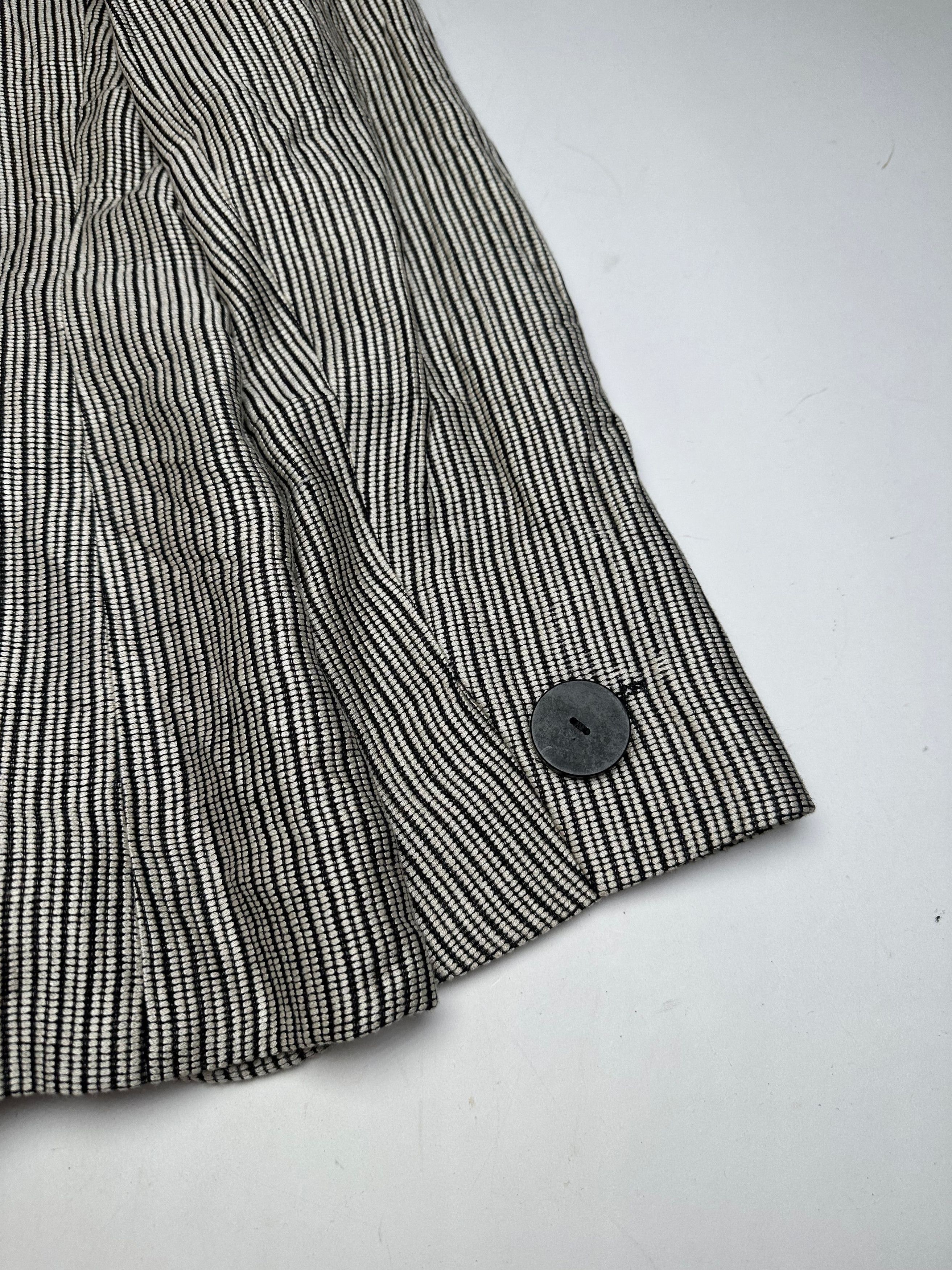Other Vintage Yves Saint Laurent Wool Blazer / Short Coat Grey Bla Size M / US 6-8 / IT 42-44 - 10 Thumbnail