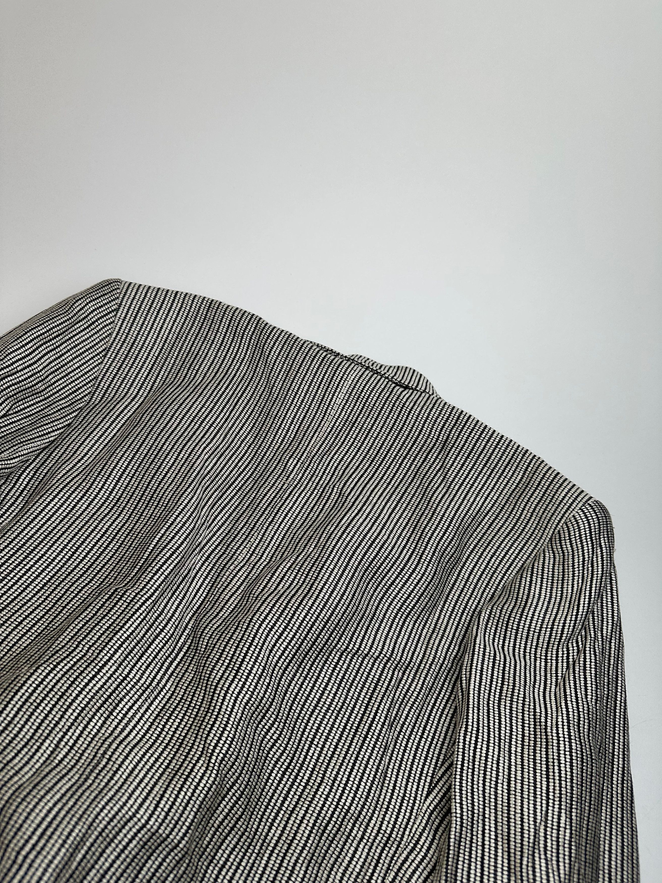 Other Vintage Yves Saint Laurent Wool Blazer / Short Coat Grey Bla Size M / US 6-8 / IT 42-44 - 11 Thumbnail