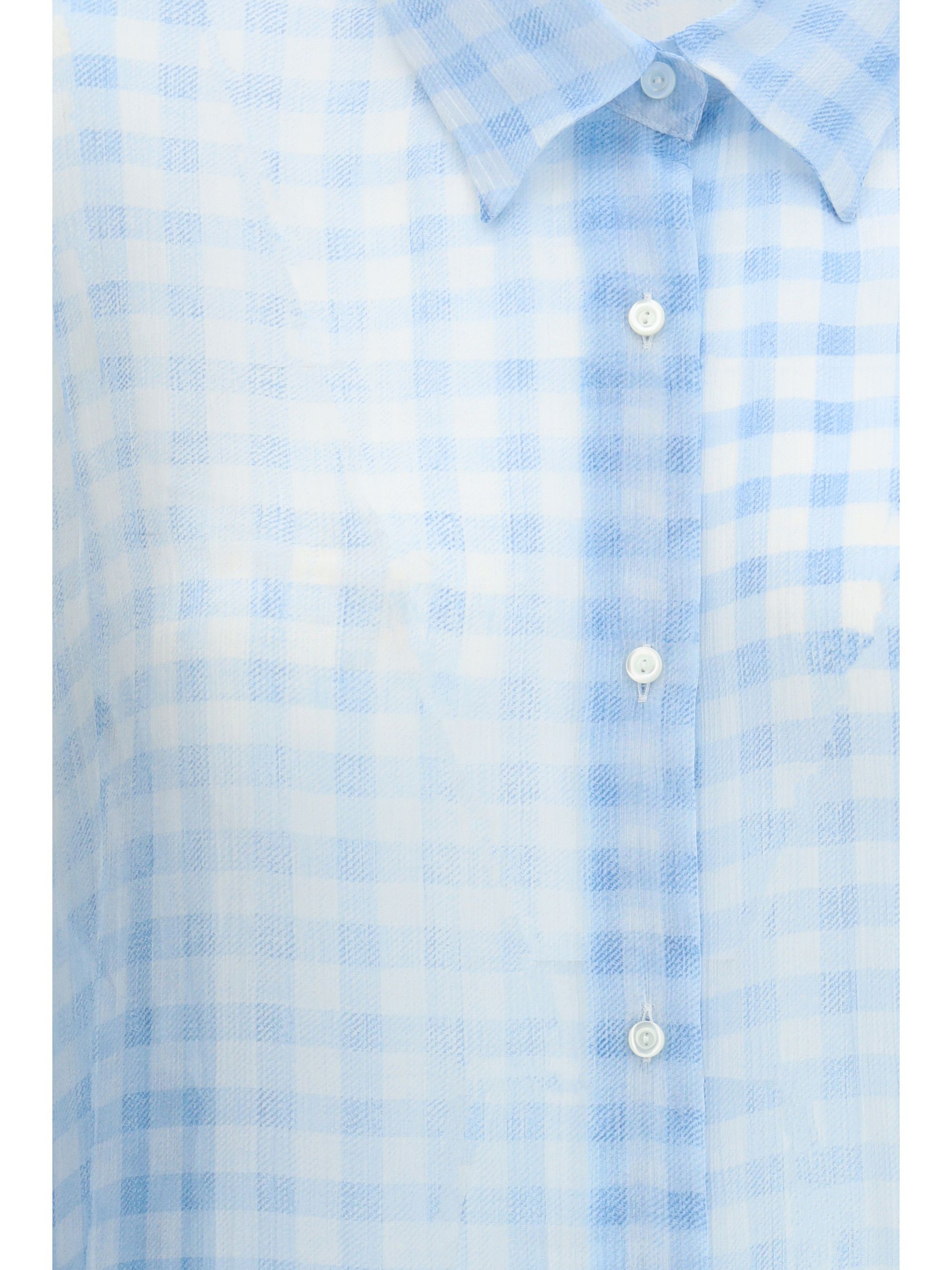 Ermanno Scervino Silk Blouse with vichy print Size M / US 6-8 / IT 42-44 - 3 Thumbnail