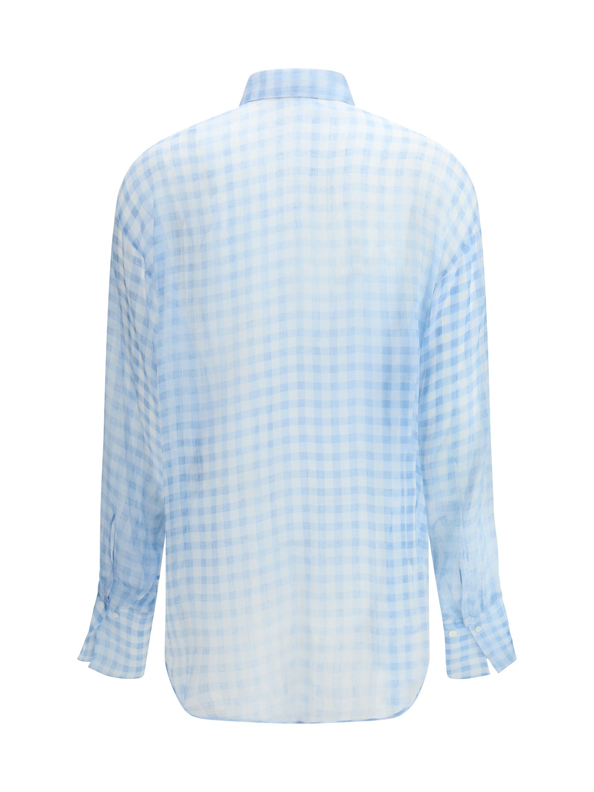 Ermanno Scervino Silk Blouse with vichy print Size M / US 6-8 / IT 42-44 - 2 Thumbnail