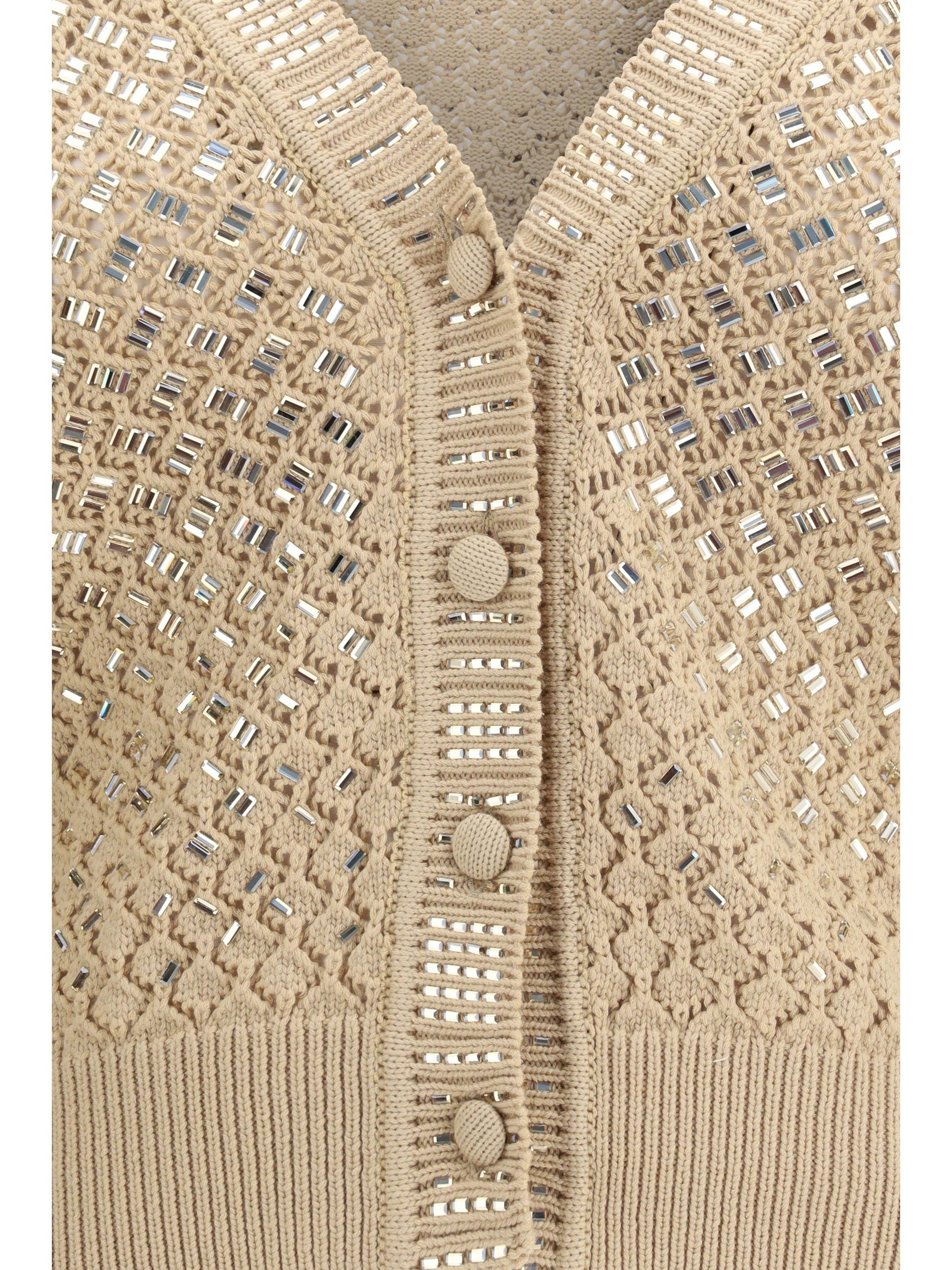 Ermanno Scervino Short-sleeved Cardigan Size L / US 10 / IT 46 - 3 Thumbnail