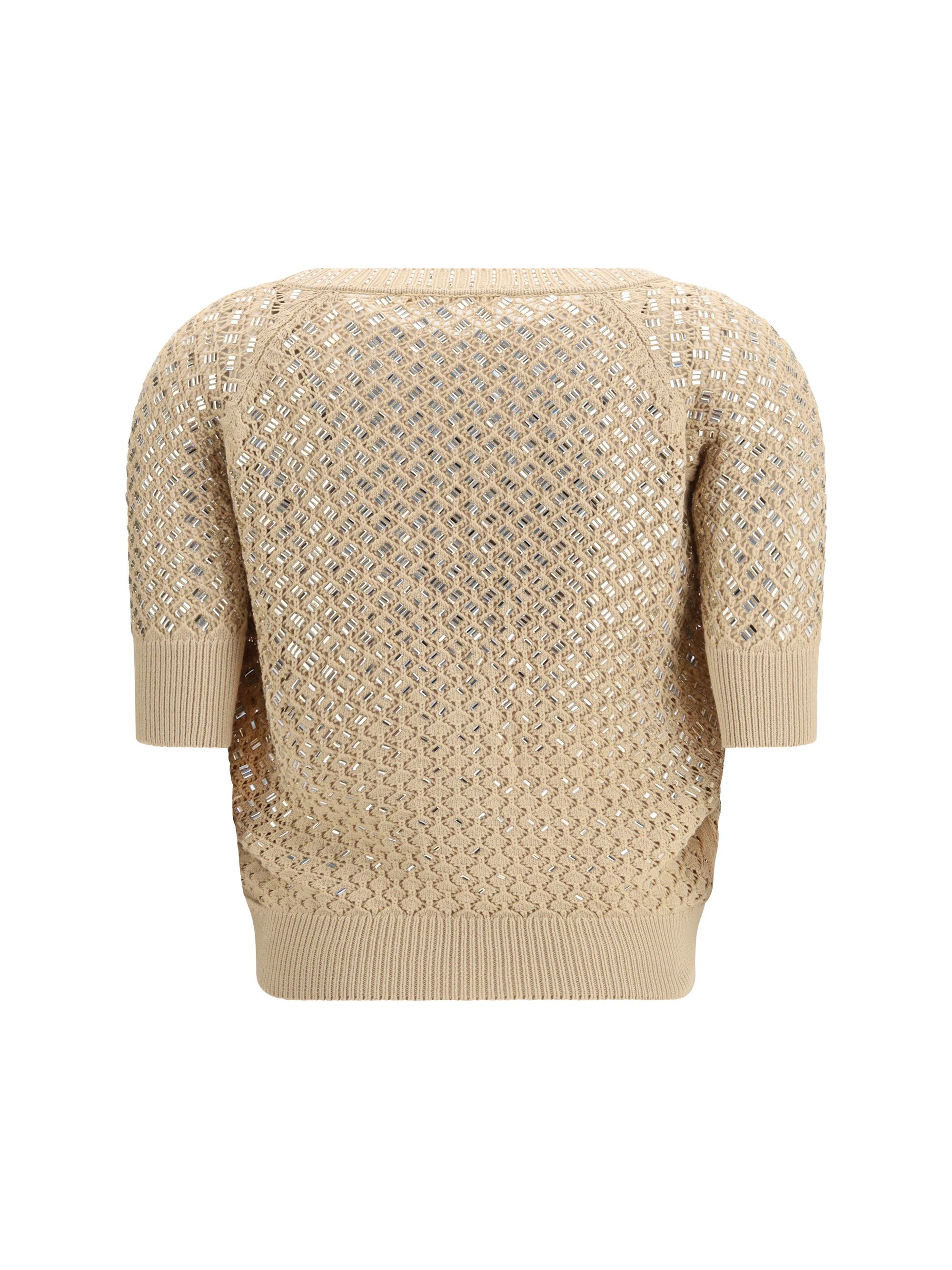 Ermanno Scervino Short-sleeved Cardigan Size L / US 10 / IT 46 - 2 Thumbnail