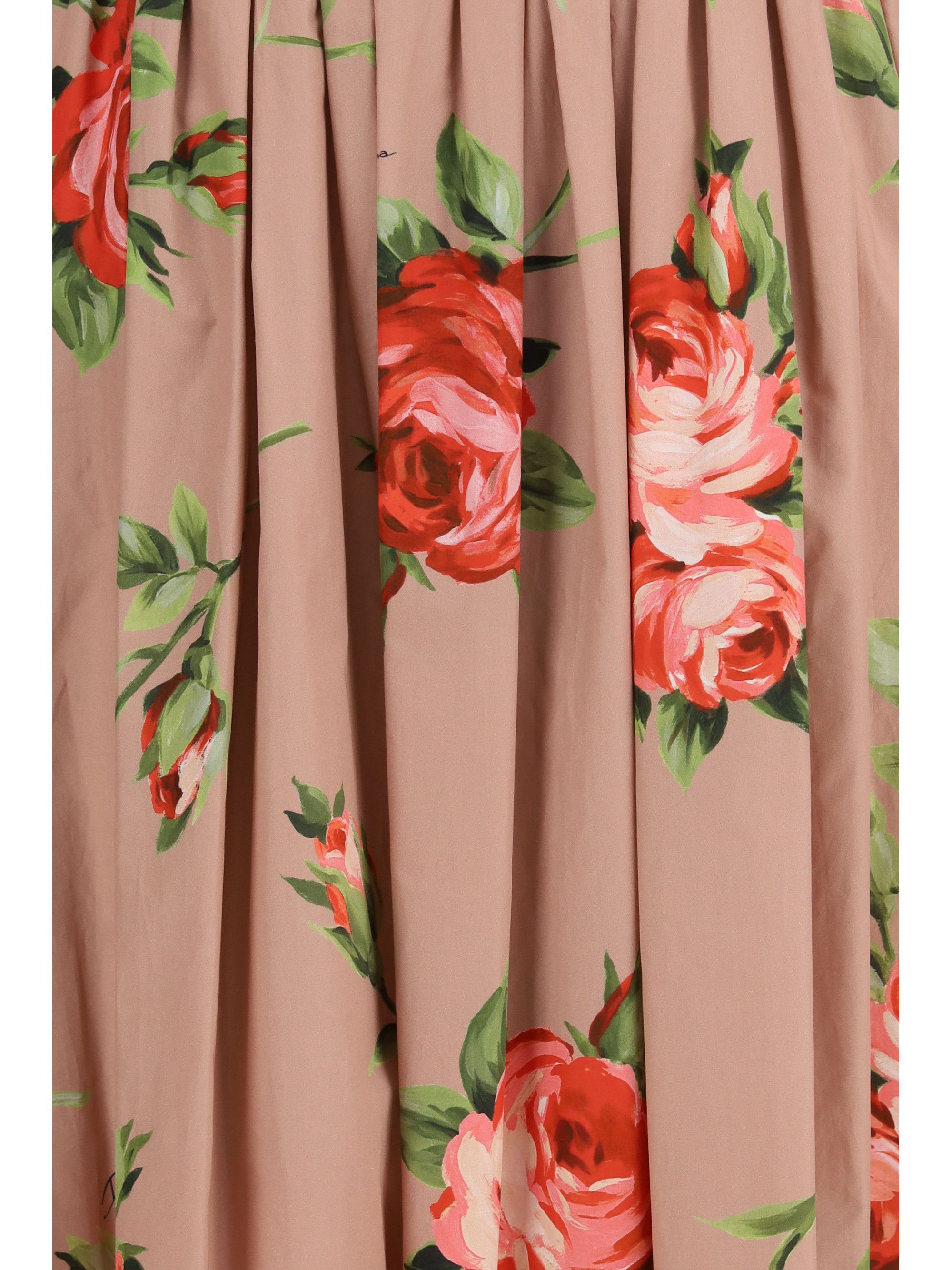 Dolce & Gabbana Cotton Dress with rose bouquet print Size M / US 6-8 / IT 42-44 - 3 Thumbnail