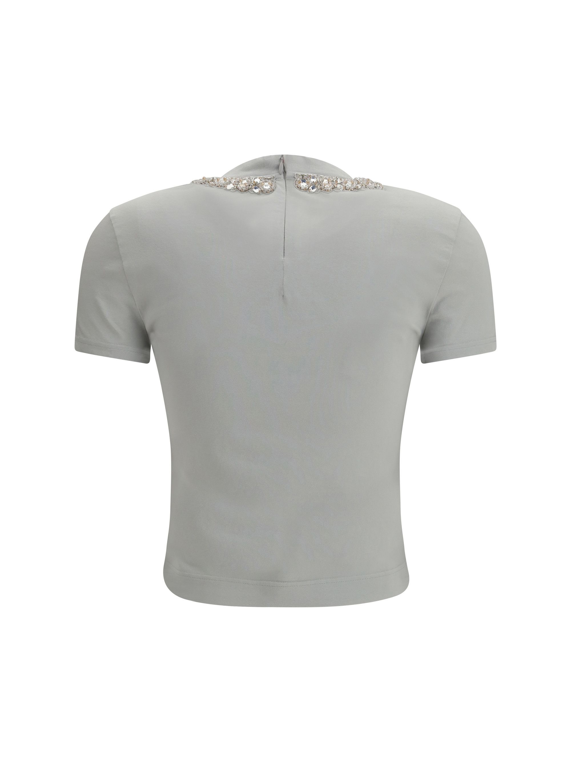 Dolce & Gabbana Jersey T-shirt with print and crystals Size M / US 6-8 / IT 42-44 - 2 Thumbnail