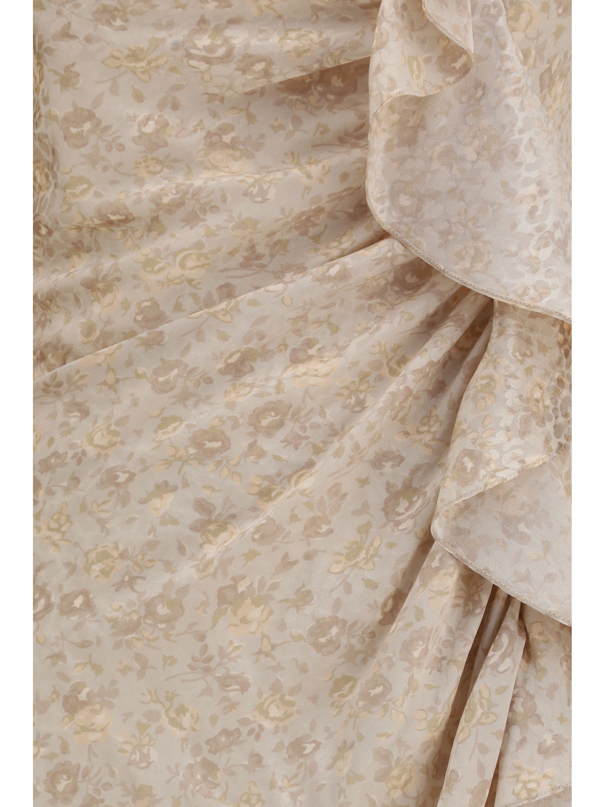 Alessandra Rich Jacquard draped Dress with flounces Size M / US 6-8 / IT 42-44 - 3 Thumbnail