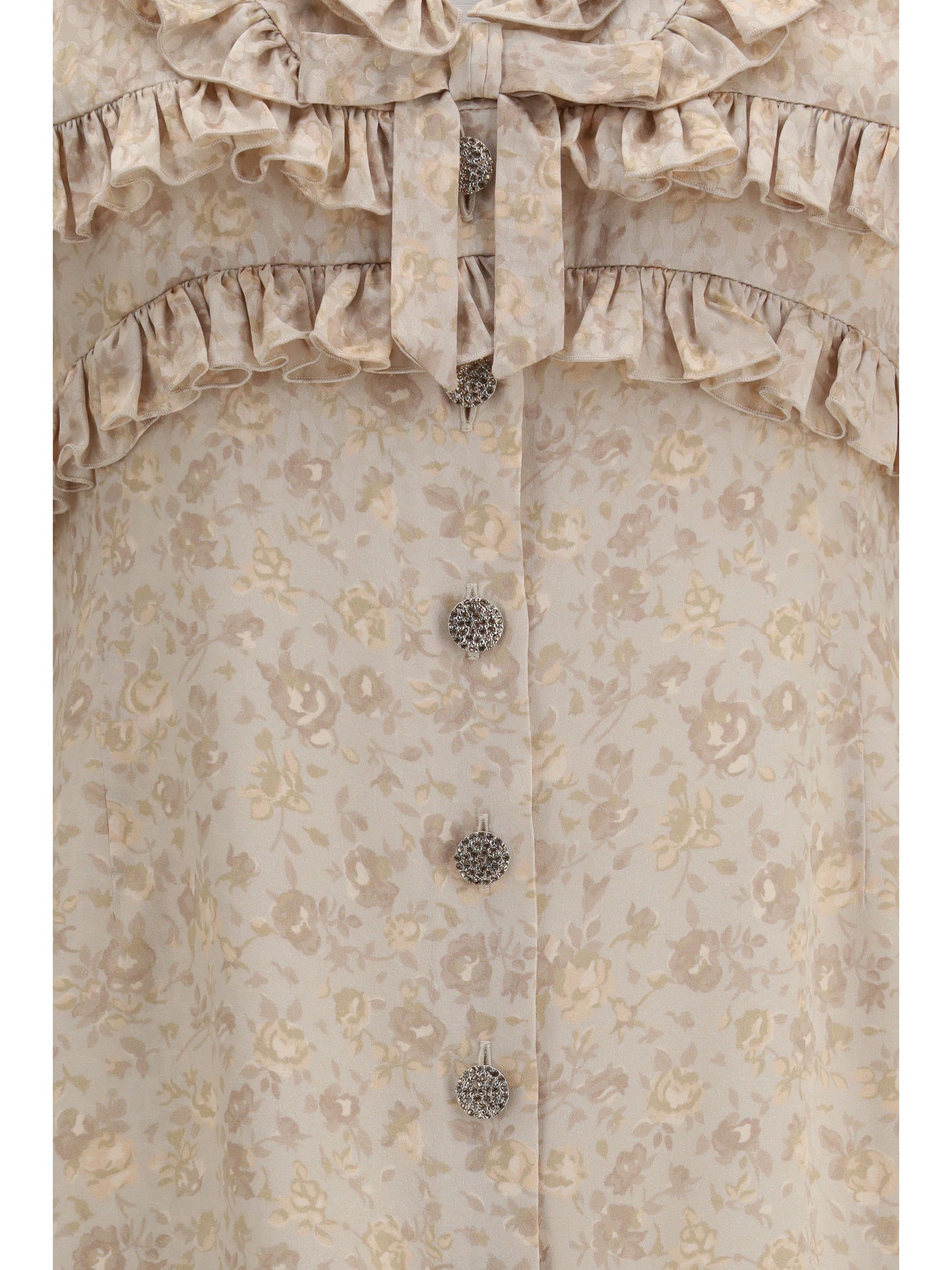 Alessandra Rich Floral Dress with ruffles Size M / US 6-8 / IT 42-44 - 3 Thumbnail