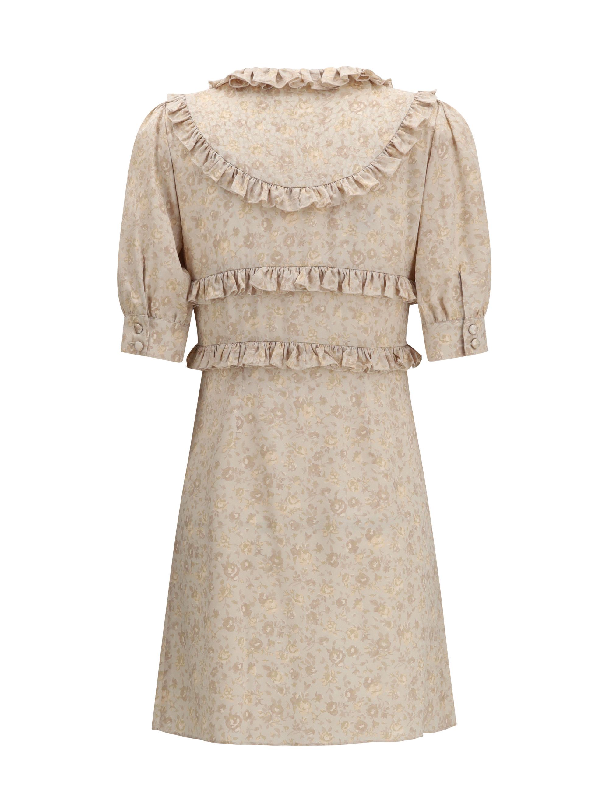Alessandra Rich Floral Dress with ruffles Size M / US 6-8 / IT 42-44 - 2 Thumbnail