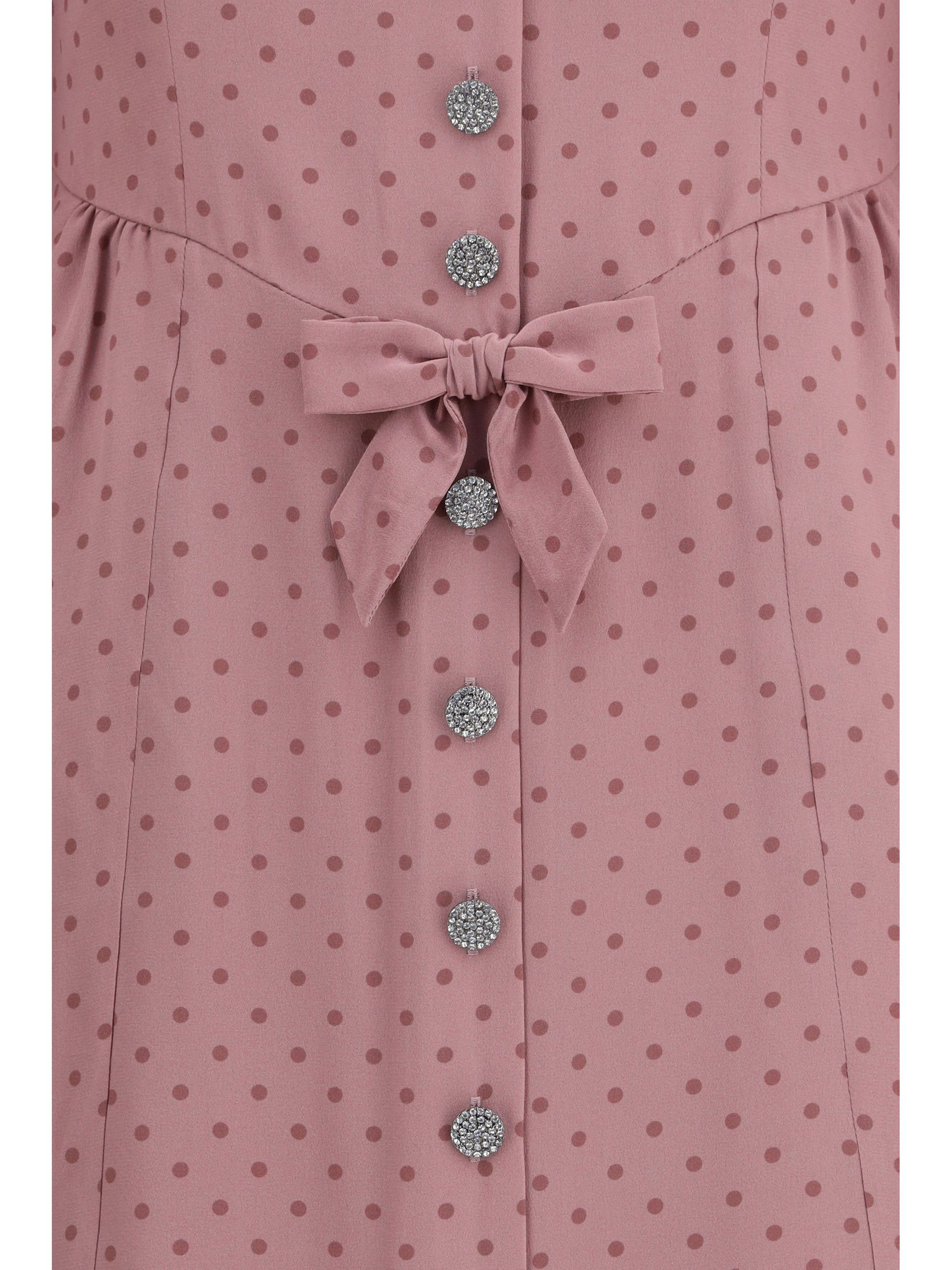 Alessandra Rich Polka Dot Midi Dress with Ruffles Size M / US 6-8 / IT 42-44 - 3 Thumbnail