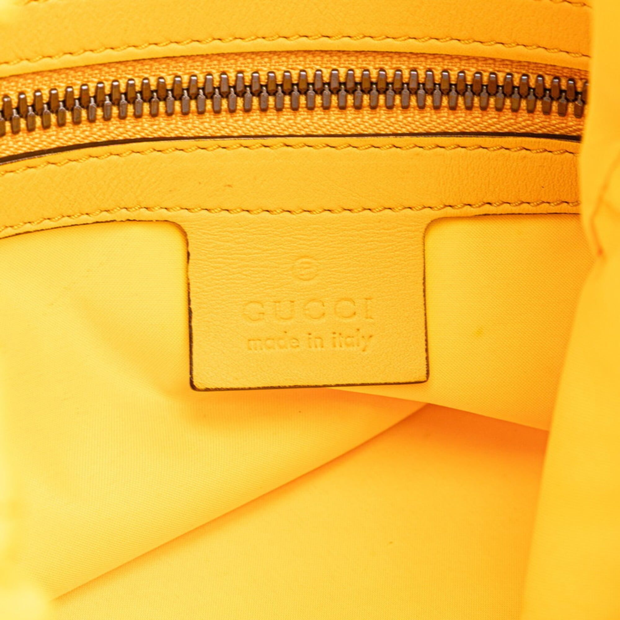 Gucci Gucci Tricolor Drawstring Cube Backpack (473872) - Yellow/Blue Nylon Leather Women's GUCCI Size ONE SIZE - 8 Thumbnail