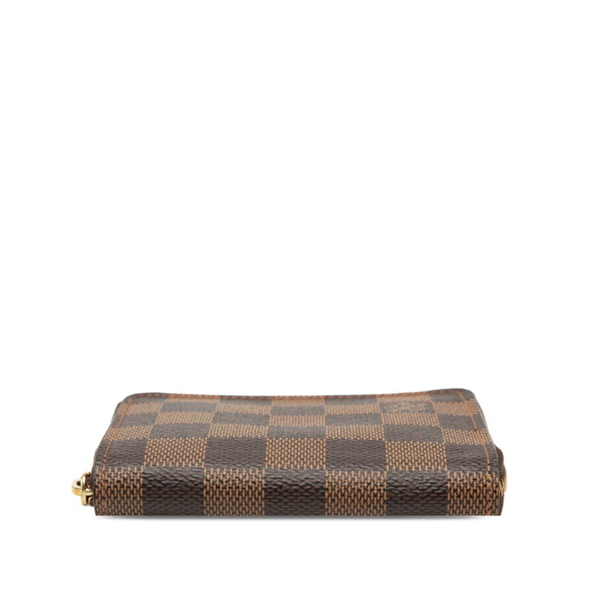 Louis Vuitton Louis Vuitton Damier Zippy Coin Purse Wallet/Coin Case, Small Purse, N63070, Brown Leather, Women's, LOUIS VUITTON Size ONE SIZE - 3 Thumbnail