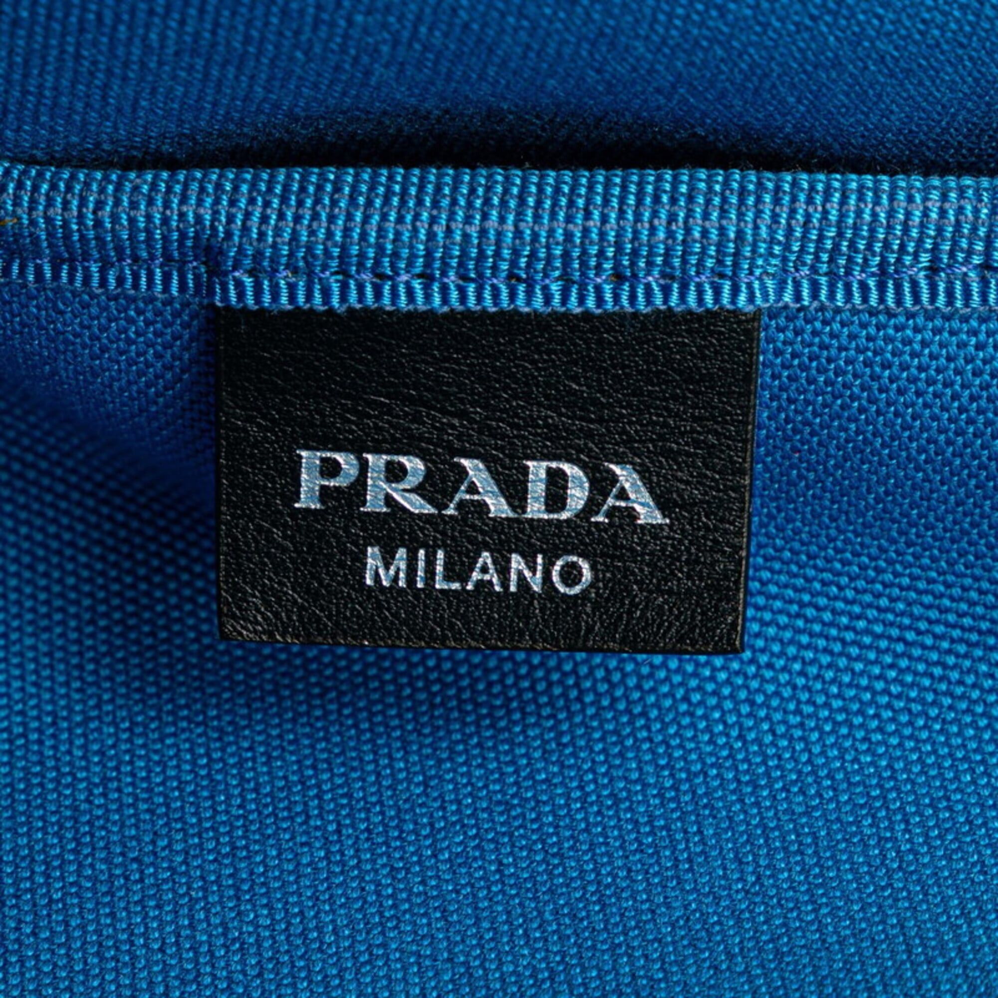 Prada Prada Logo Tote Bag Shoulder Black Canvas Leather Women's PRADA Size ONE SIZE - 5 Thumbnail