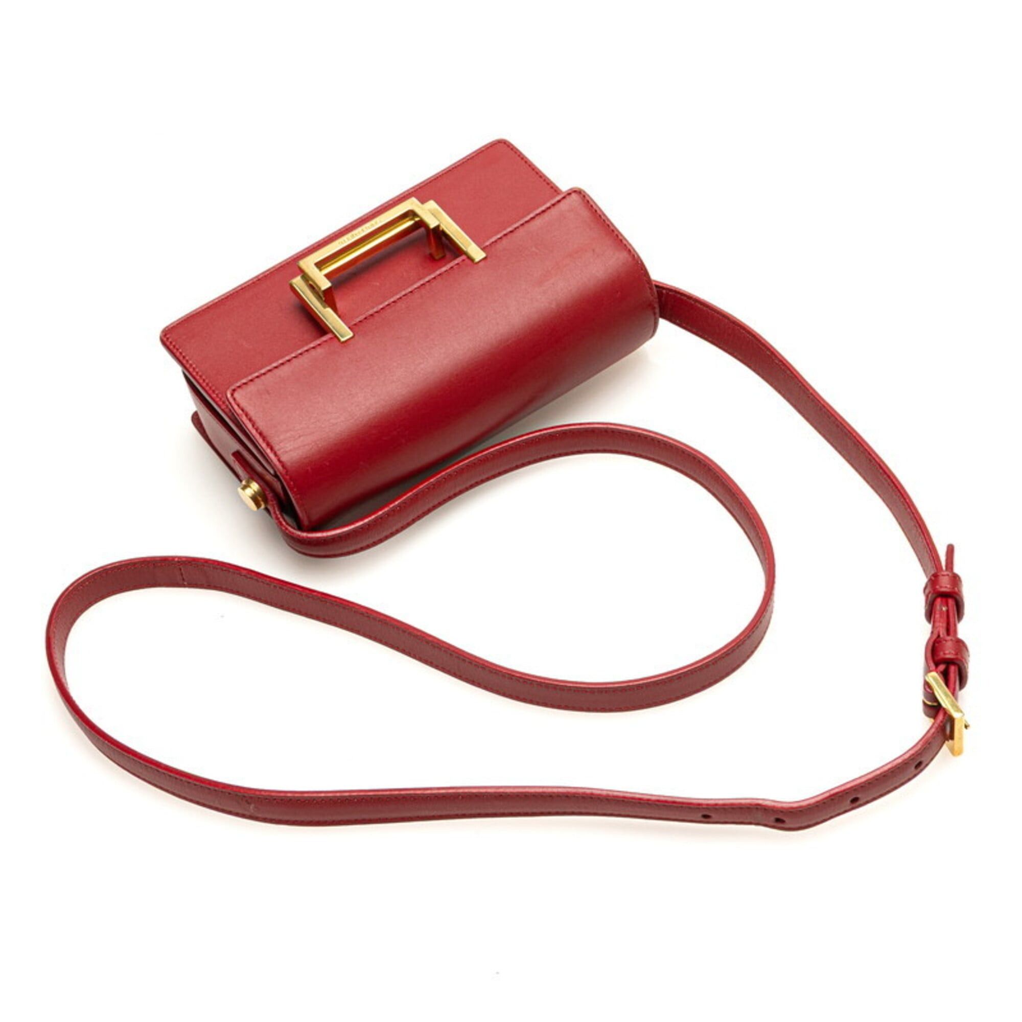 Saint Laurent Paris Saint Laurent Classic Loulou Crossbody Mini Shoulder Bag 318249 Red Leather Women's SAINT LAURENT Size ONE SIZE - 4 Thumbnail