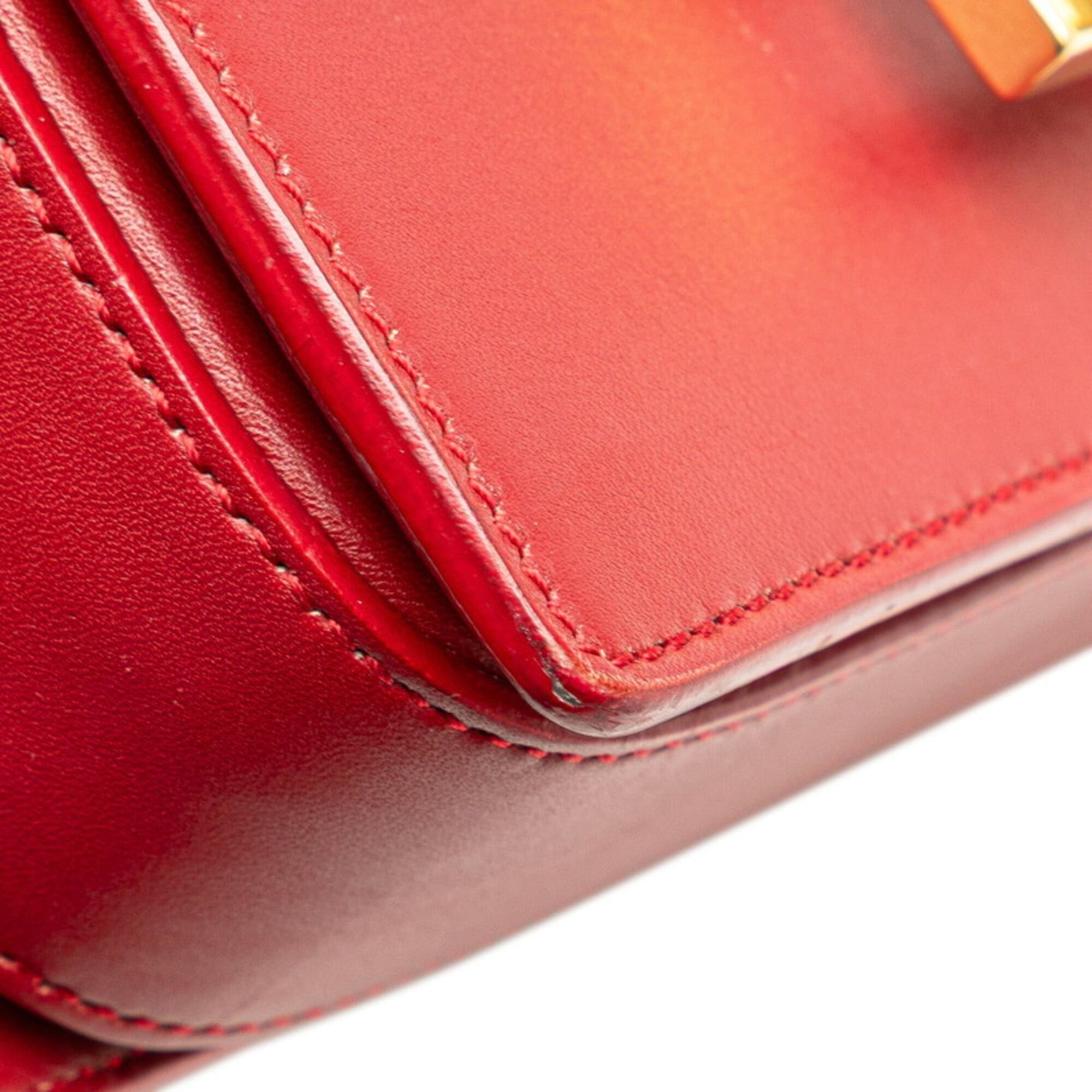 Saint Laurent Paris Saint Laurent Classic Loulou Crossbody Mini Shoulder Bag 318249 Red Leather Women's SAINT LAURENT Size ONE SIZE - 6 Thumbnail