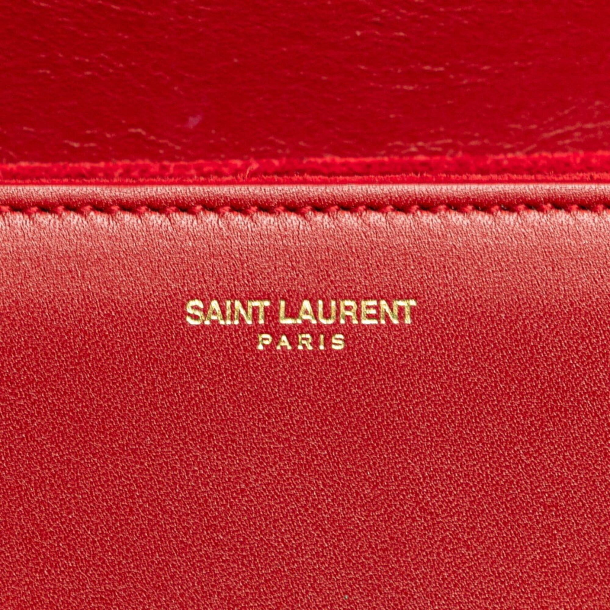 Saint Laurent Paris Saint Laurent Classic Loulou Crossbody Mini Shoulder Bag 318249 Red Leather Women's SAINT LAURENT Size ONE SIZE - 10 Thumbnail