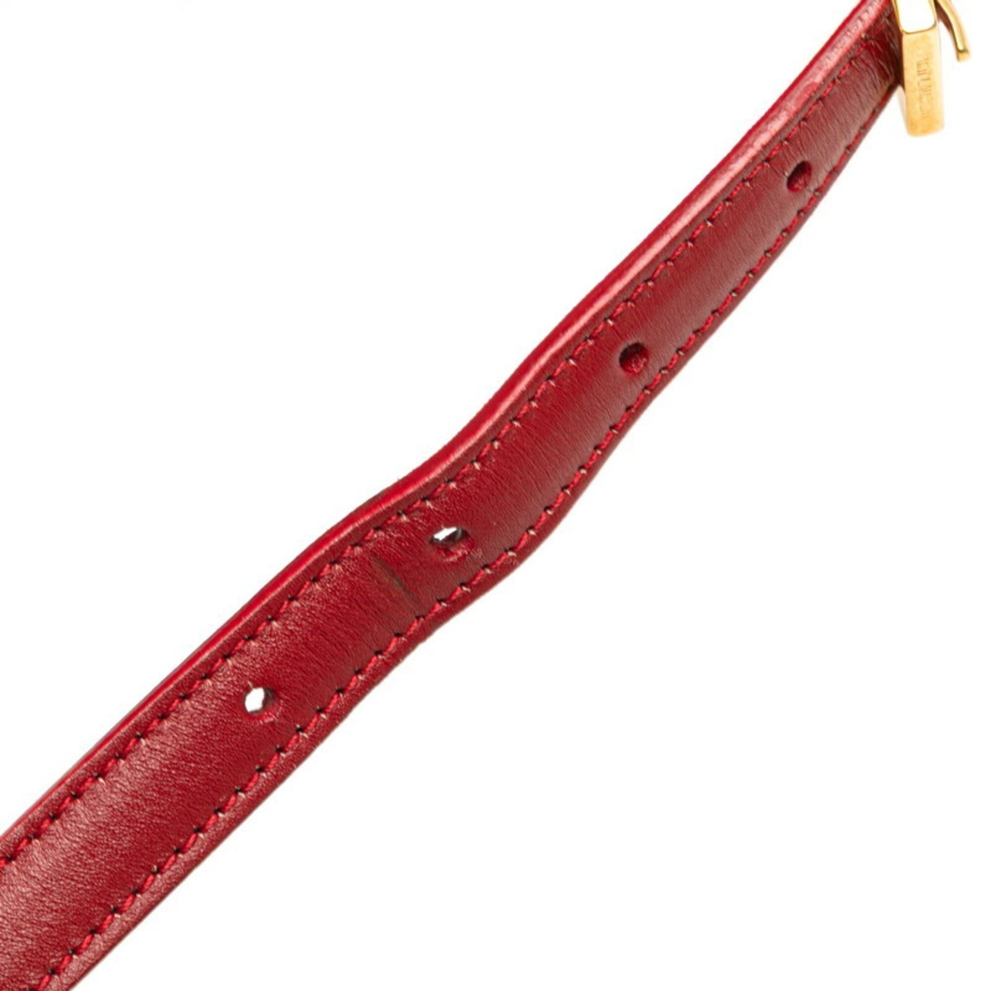 Saint Laurent Paris Saint Laurent Classic Loulou Crossbody Mini Shoulder Bag 318249 Red Leather Women's SAINT LAURENT Size ONE SIZE - 8 Thumbnail