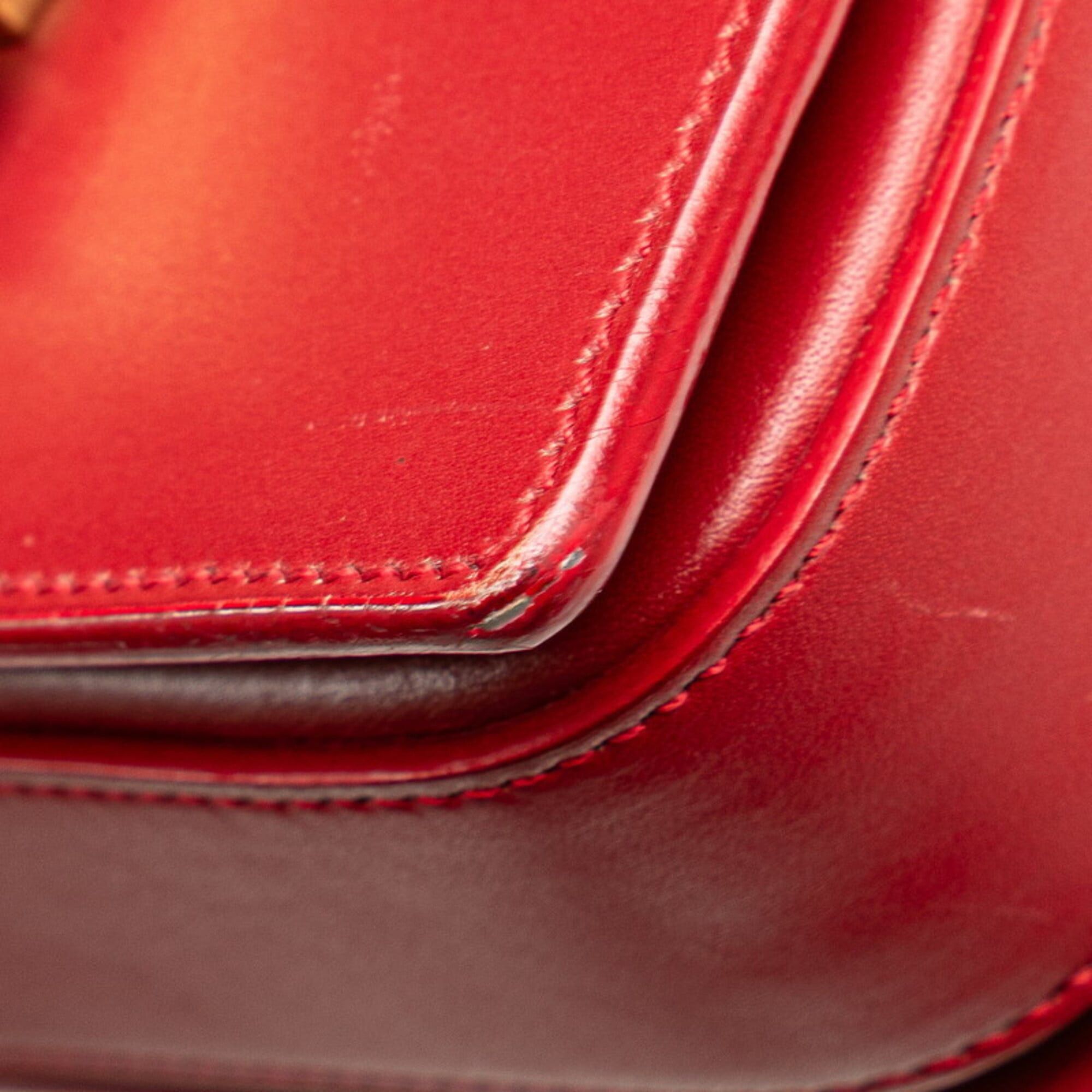 Saint Laurent Paris Saint Laurent Classic Loulou Crossbody Mini Shoulder Bag 318249 Red Leather Women's SAINT LAURENT Size ONE SIZE - 7 Thumbnail