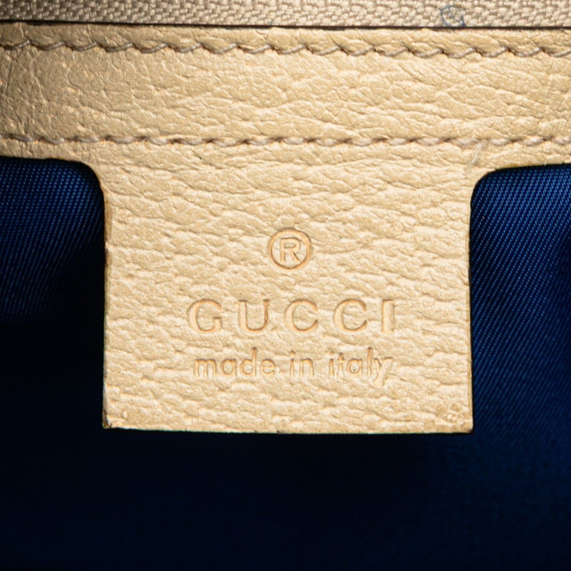 Gucci Gucci GG Nylon Off the Grid Belt Bag Body 631341 Blue Beige Leather Women's GUCCI Size ONE SIZE - 8 Thumbnail
