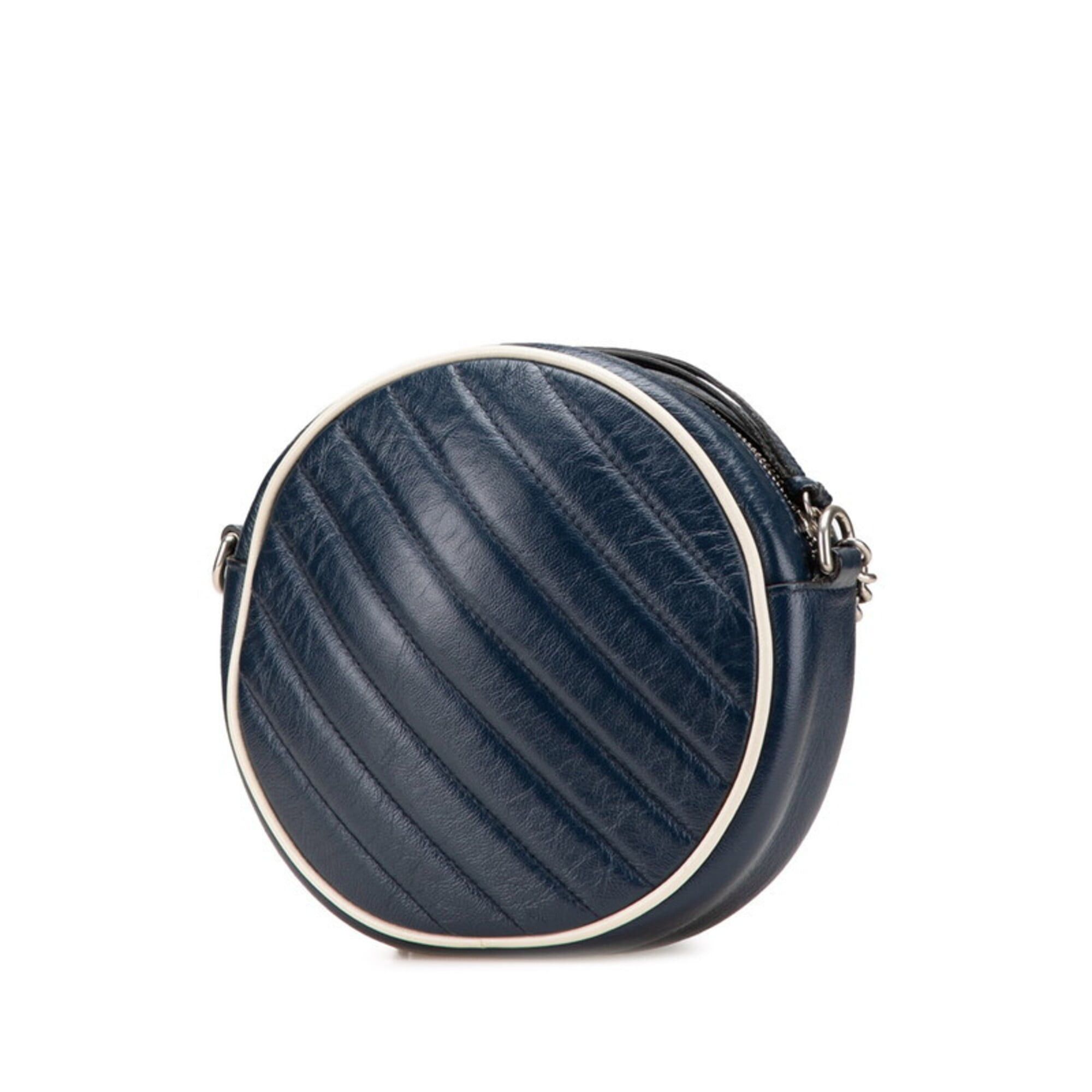Gucci Gucci GG Marmont Mini Chain Shoulder Bag 550154 Navy White Leather Women's GUCCI Size ONE SIZE - 2 Thumbnail