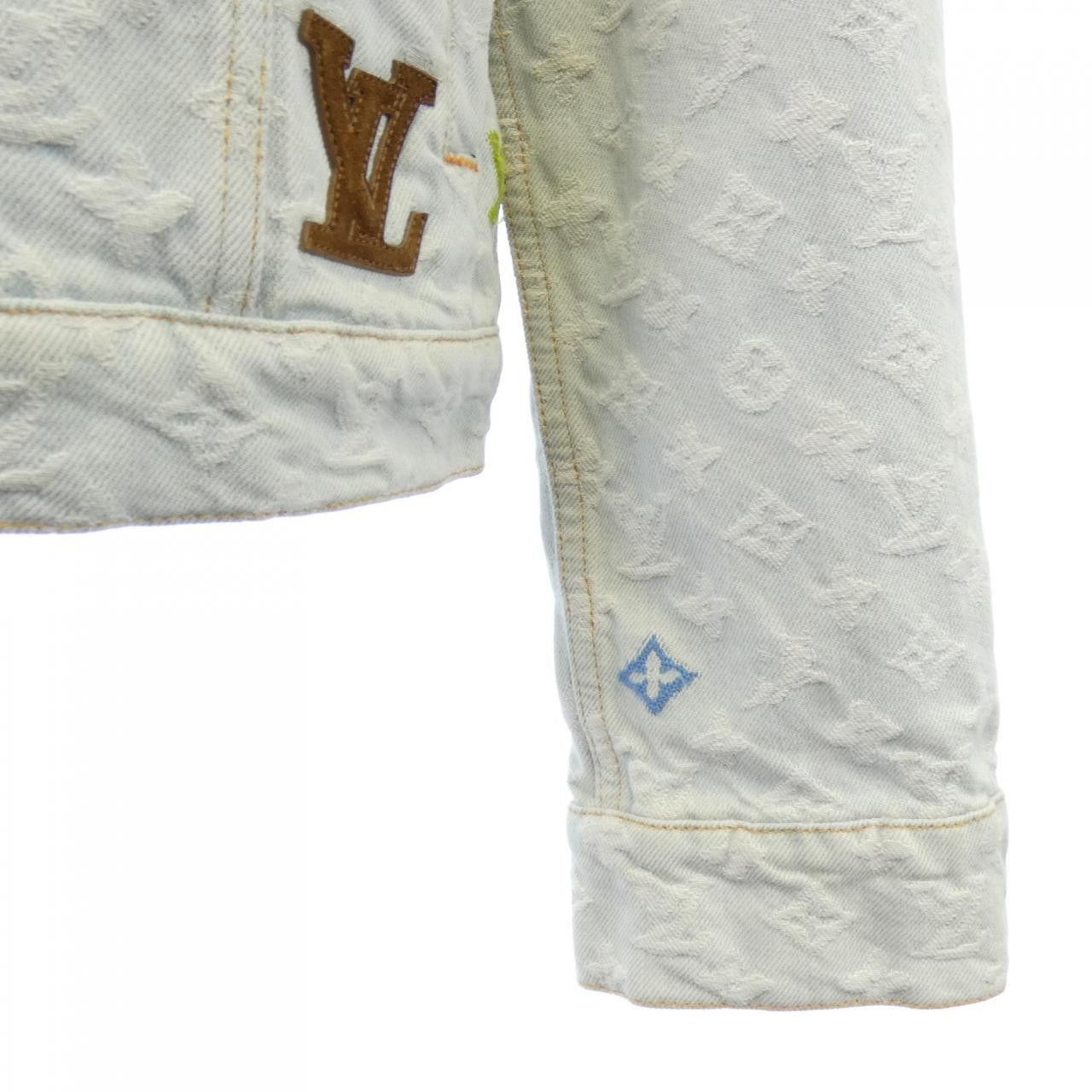 Louis Vuitton Louis Vuitton Louis Vuitton Monogram Denim Jacket Textile Outerwear HRA01XKCB DUTY FREE for USA Size ONE SIZE - 6 Thumbnail
