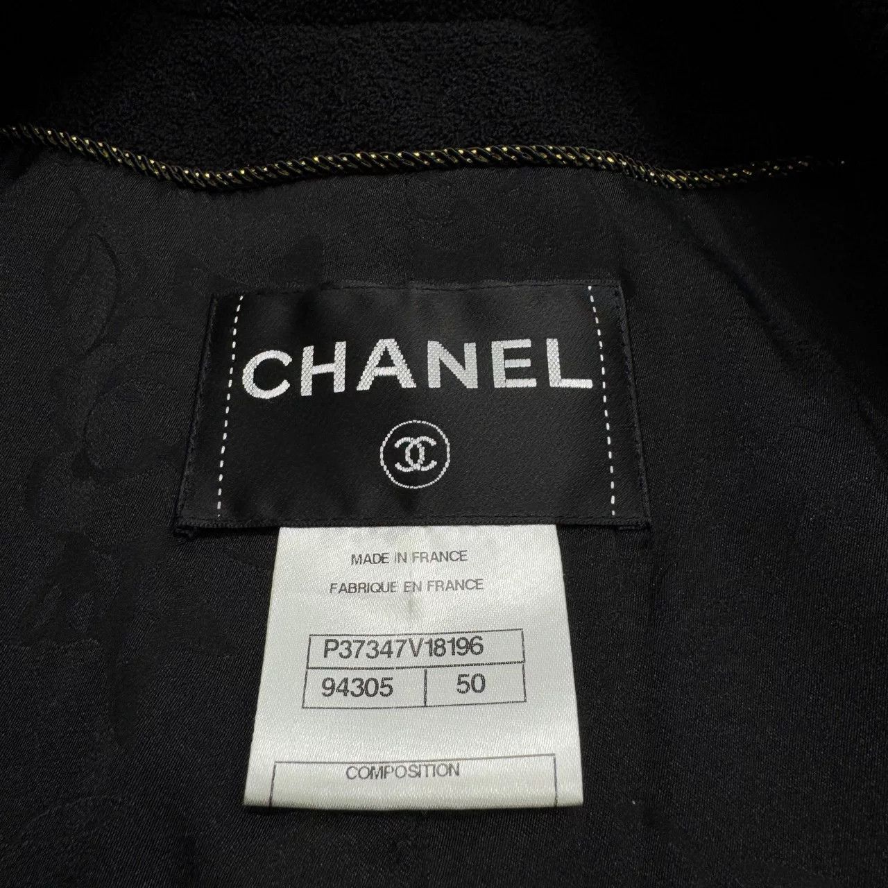Chanel Chanel 10C Black Gold Trim Coat Size XL / US 12-14 / IT 48-50 - 2 Thumbnail
