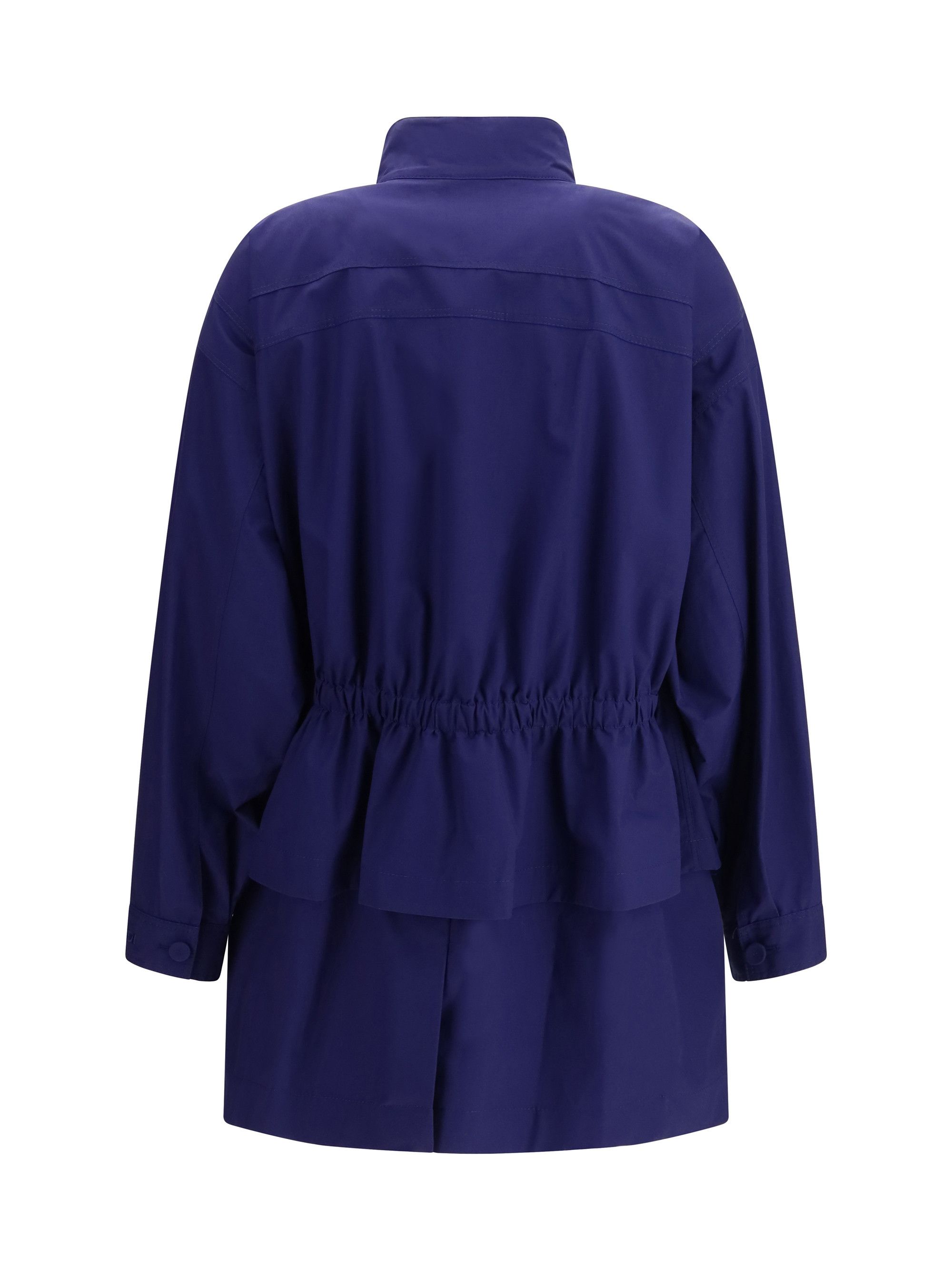 Fendi Midi poplin Parka in cotton with logo embroidery Size M / US 6-8 / IT 42-44 - 2 Thumbnail