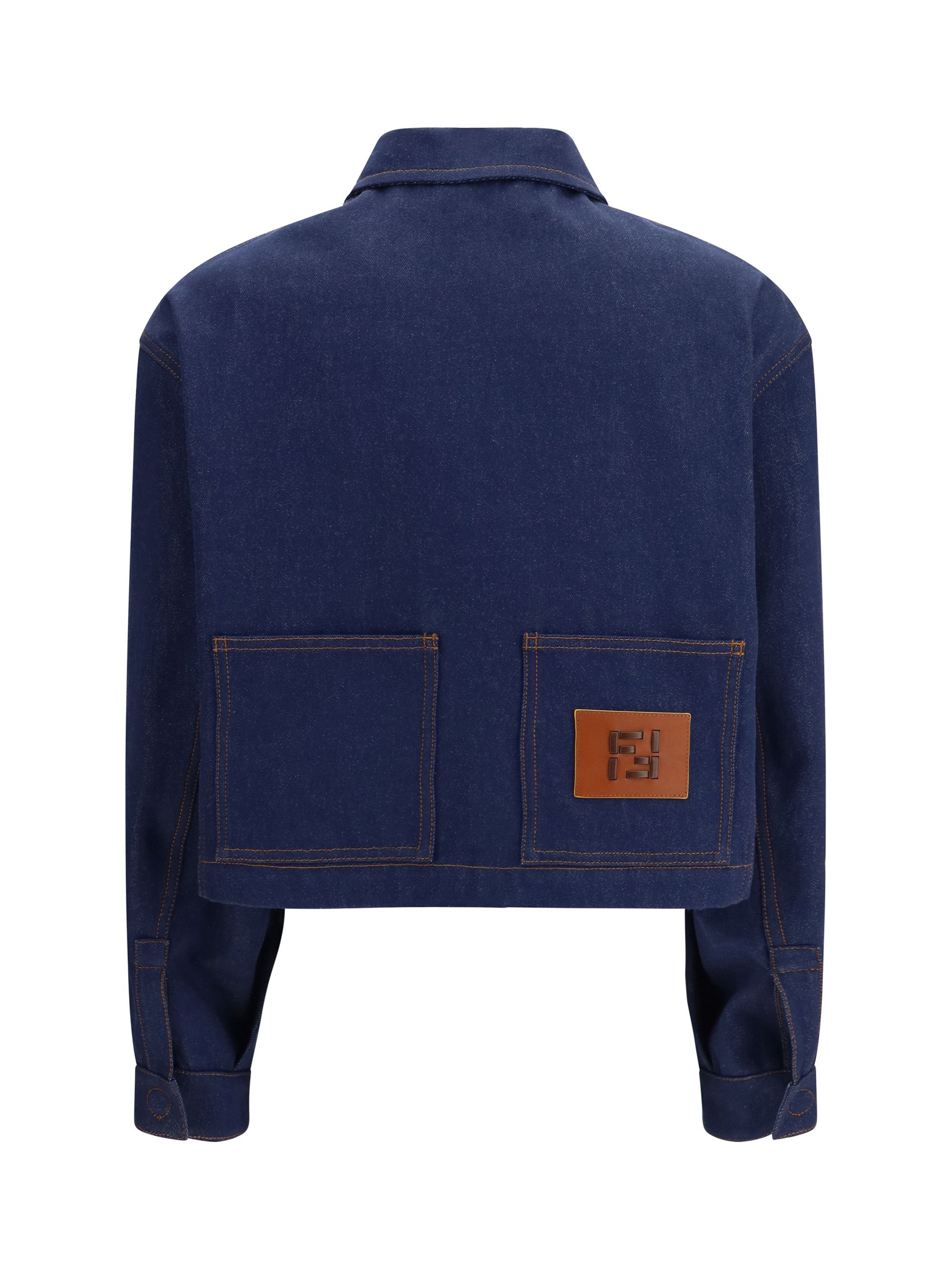 Fendi Cropped Denim Jacket Size M / US 6-8 / IT 42-44 - 2 Thumbnail