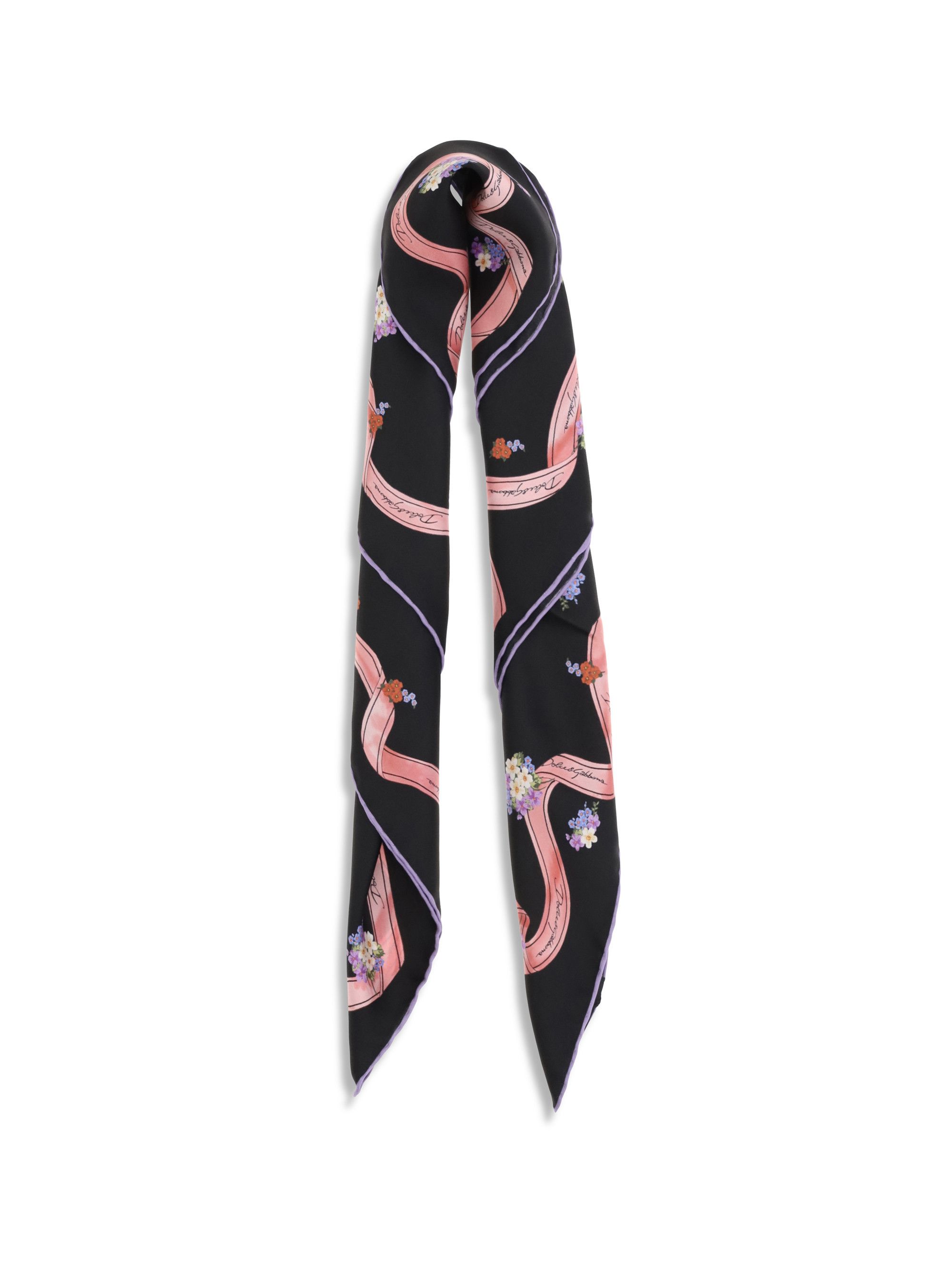 Dolce & Gabbana Silk Scarf with floral print Size ONE SIZE - 2 Thumbnail