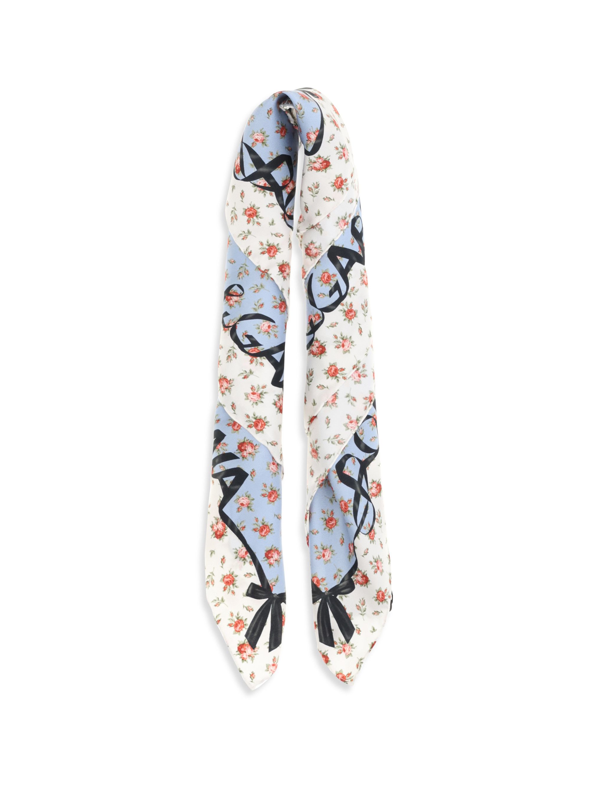 Dolce & Gabbana Silk Scarf with rose print Size ONE SIZE - 2 Thumbnail