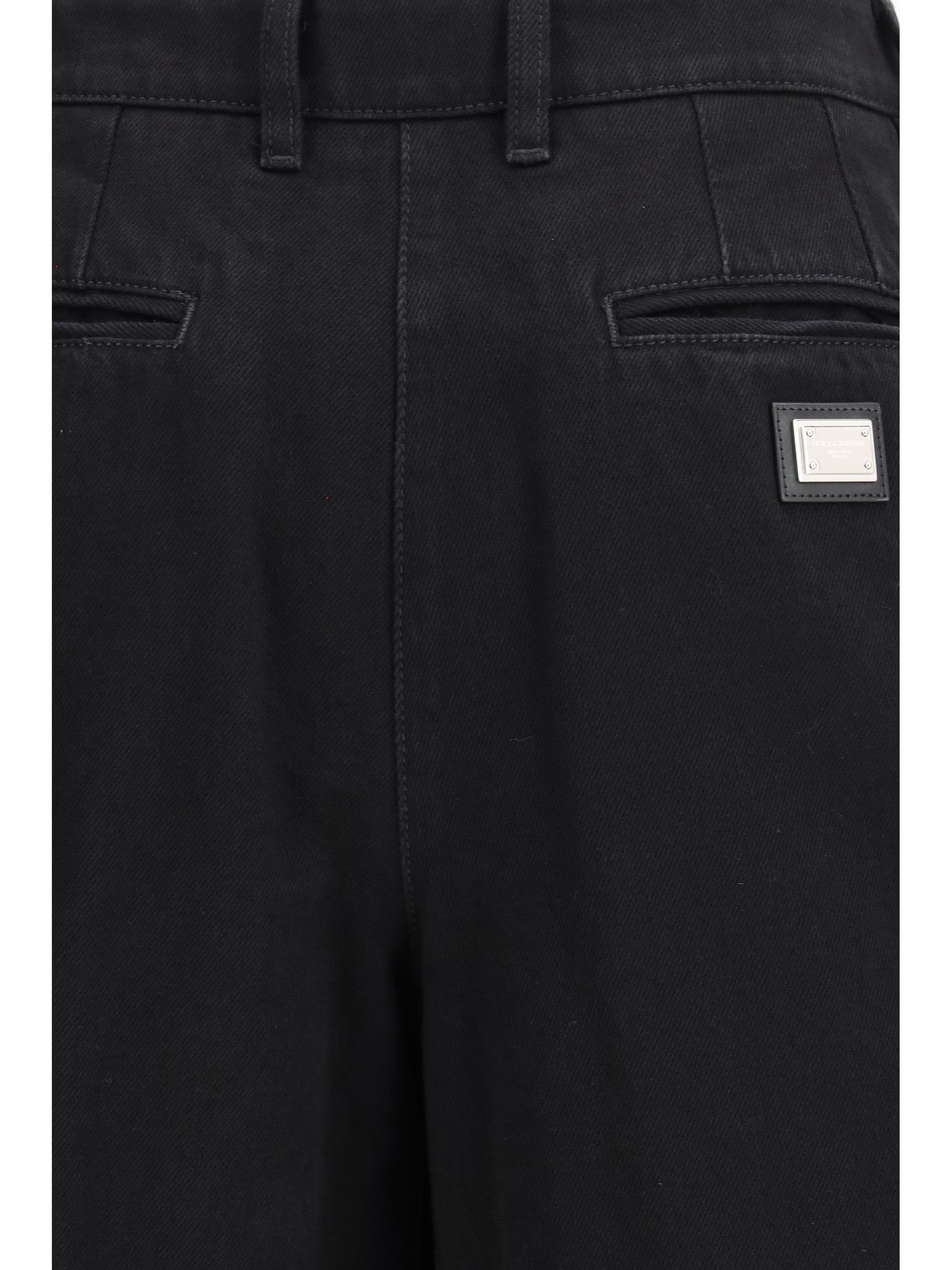 Dolce & Gabbana Wide-leg cotton Jeans Size 28" / US 6 / IT 42 - 3 Thumbnail