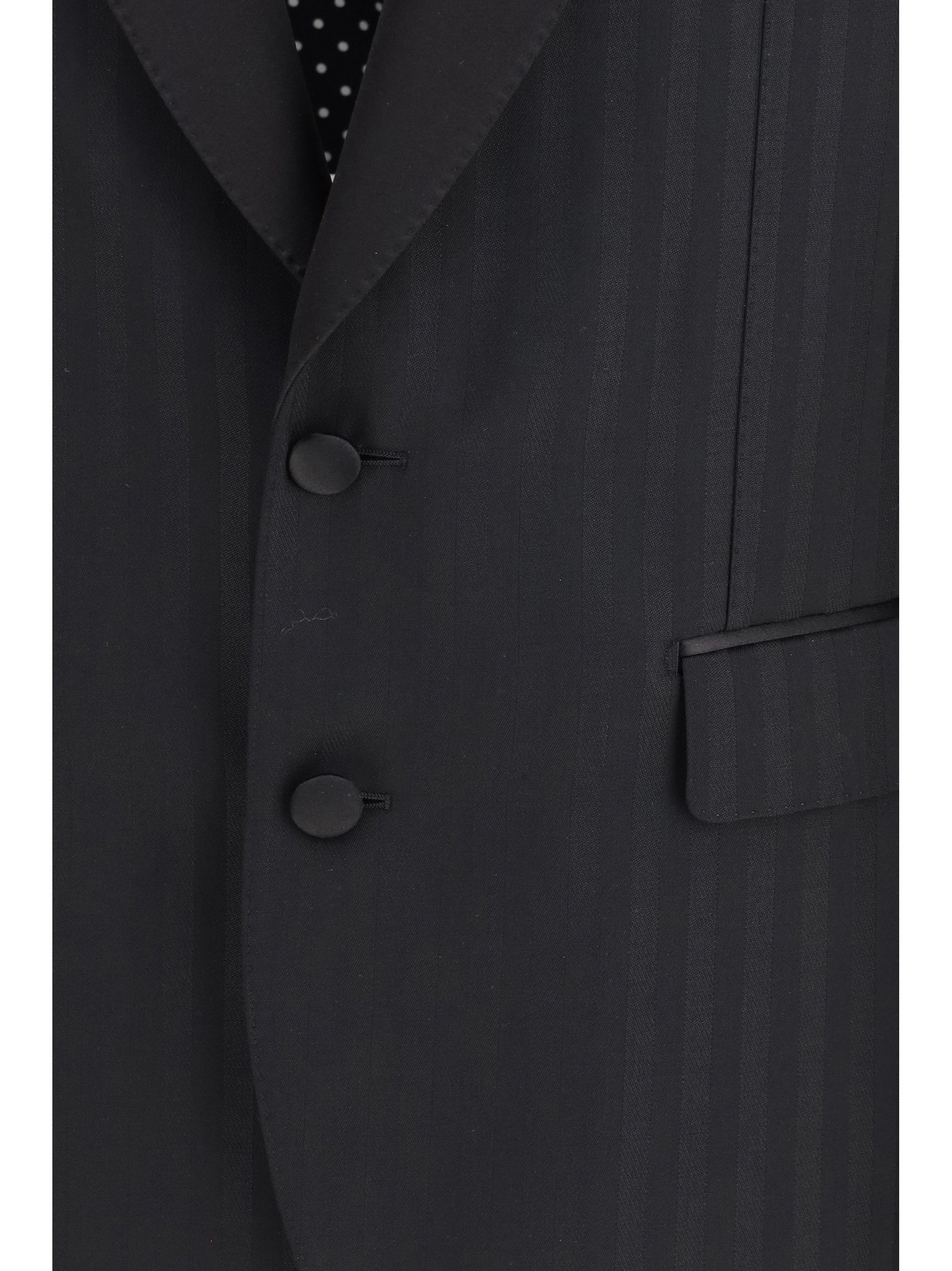 Dolce & Gabbana Striped peak-lapel Blazer Size US L / EU 52-54 / 3 - 3 Thumbnail