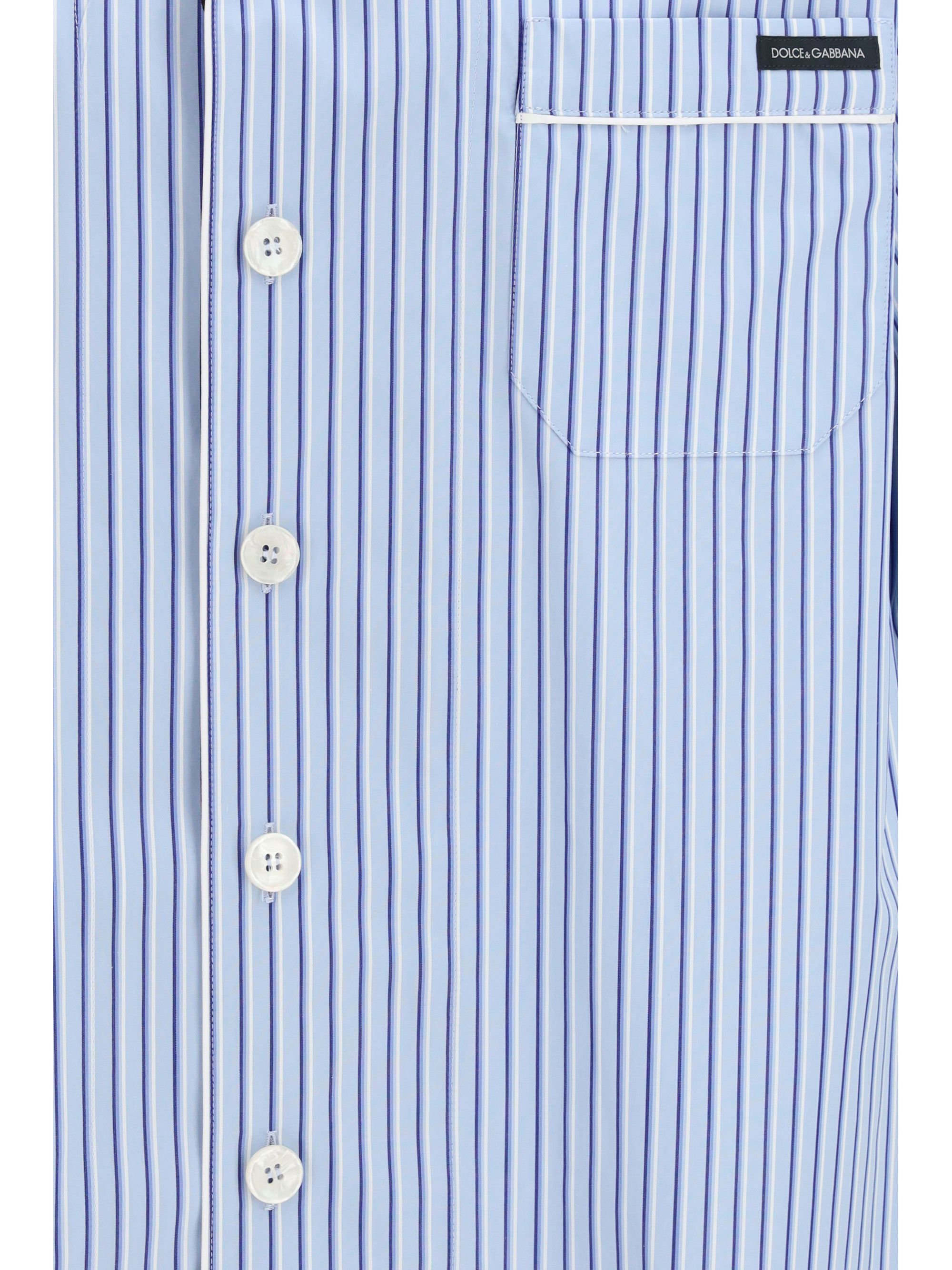 Dolce & Gabbana Striped poplin Hawaii Shirt Size US L / EU 52-54 / 3 - 3 Thumbnail