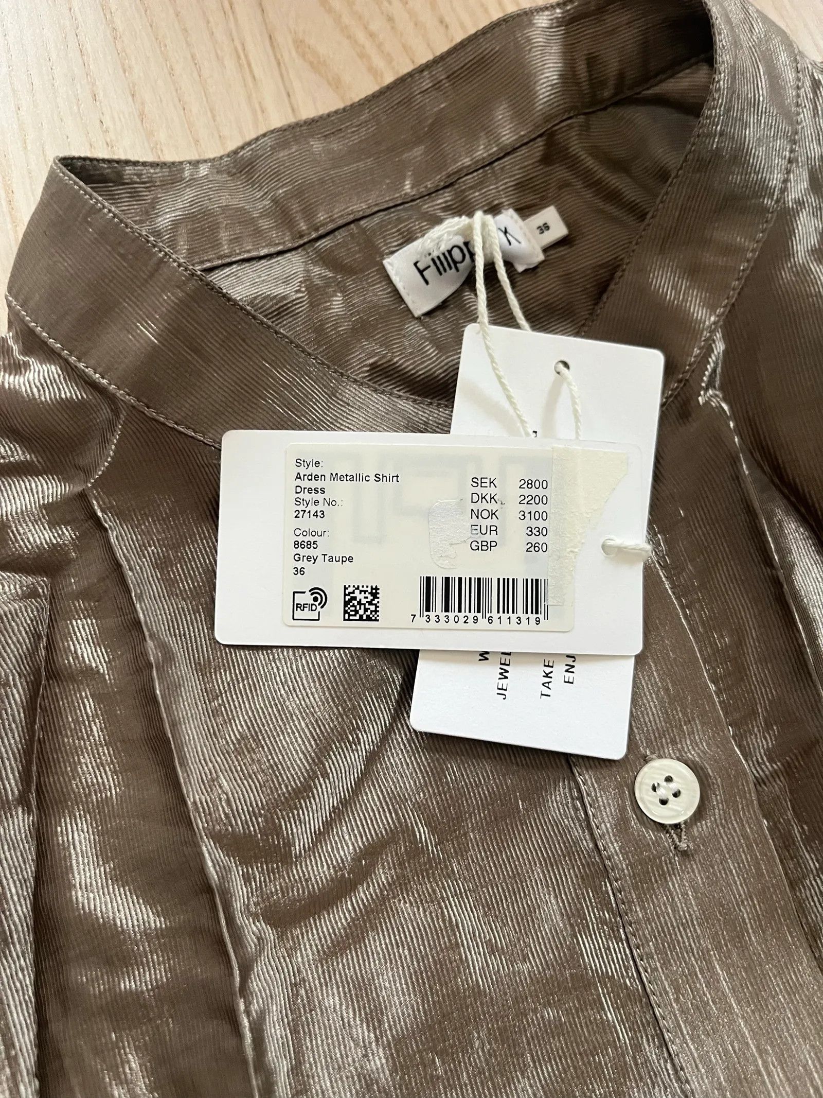 Filippa K Filippa K Arden metallic shirt Dress Size XS / US 0-2 / IT 36-38 - 3 Thumbnail