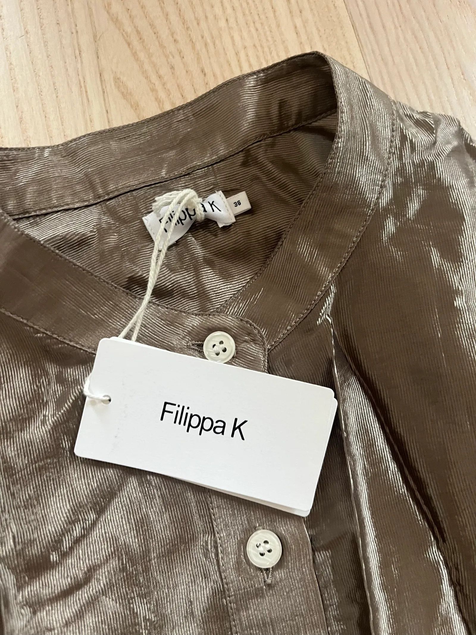 Filippa K Filippa K Arden metallic shirt Dress Size XS / US 0-2 / IT 36-38 - 2 Thumbnail