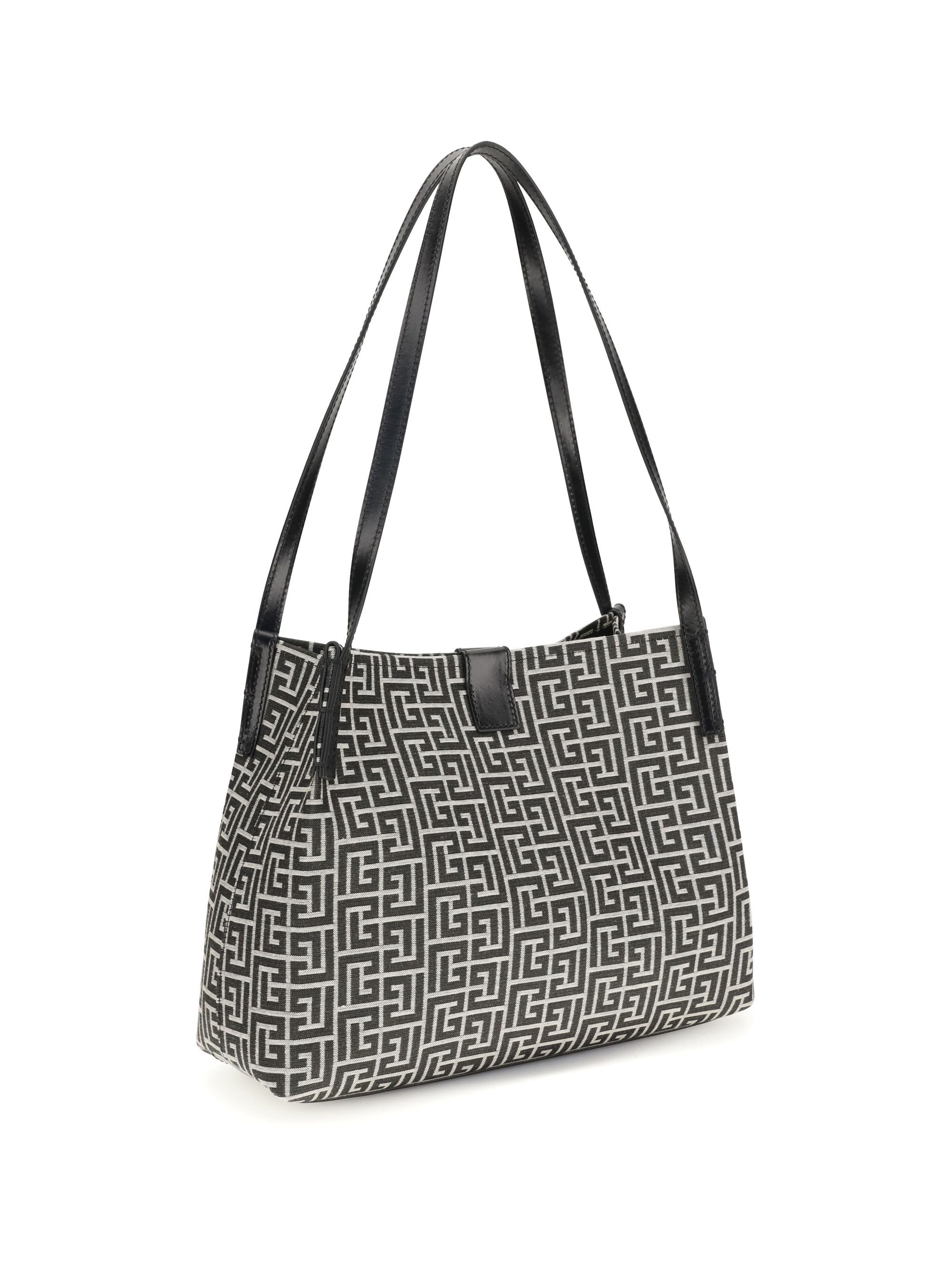 Balmain Jacquard and leather Tote Bag Size ONE SIZE - 3 Thumbnail