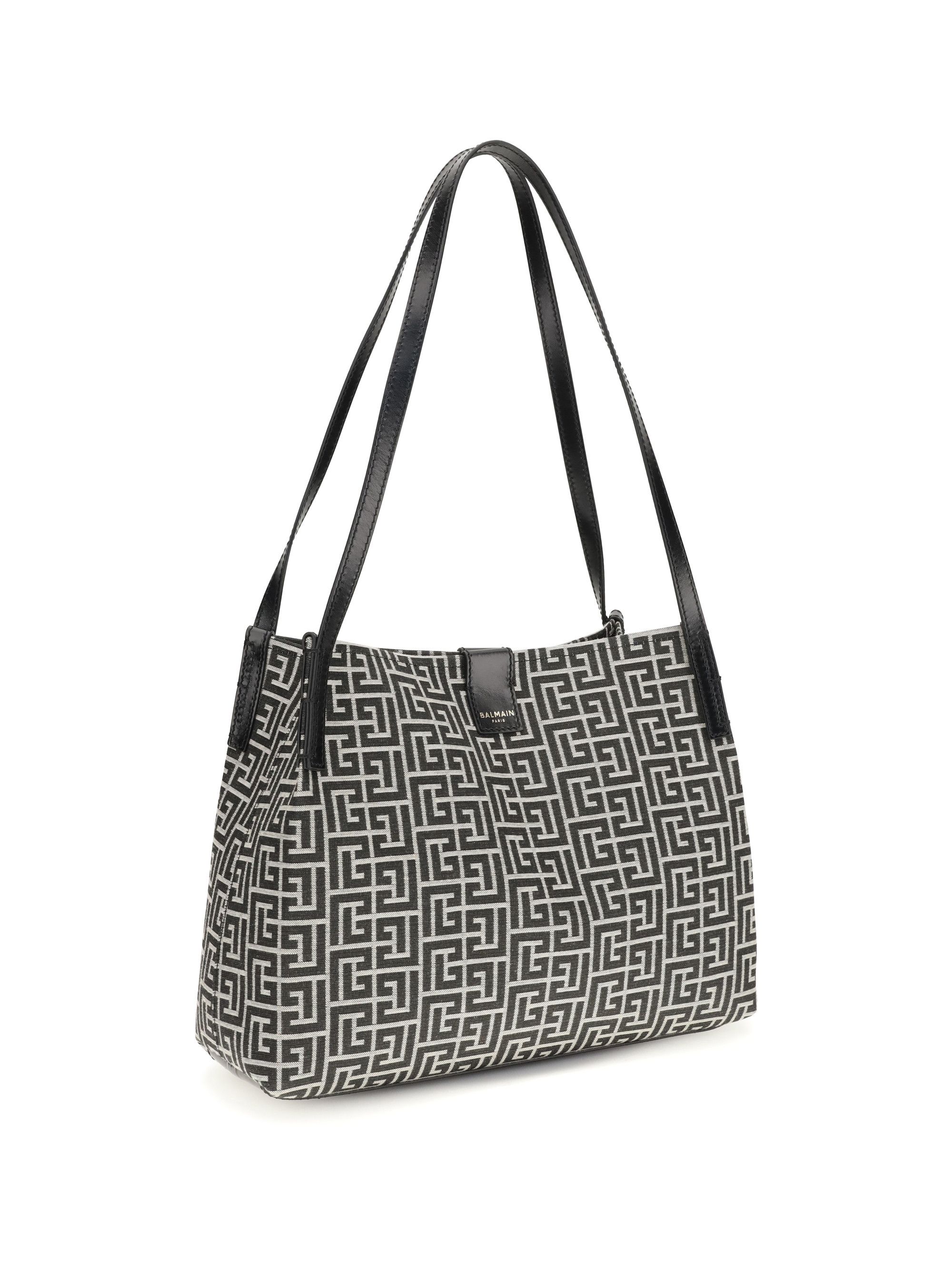 Balmain Jacquard and leather Tote Bag Size ONE SIZE - 2 Thumbnail
