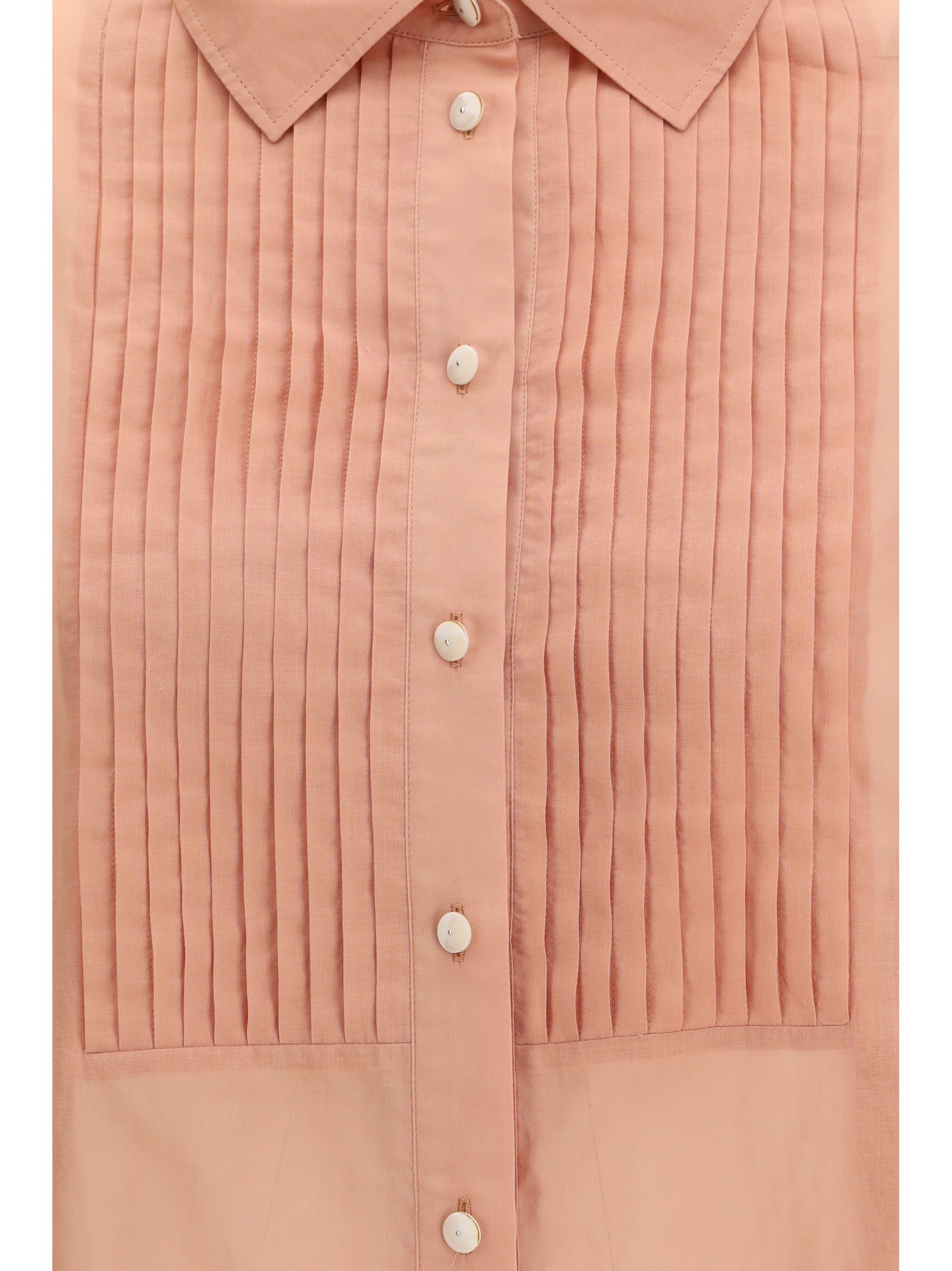 Golden Goose Oversized Shirt in cotton with pleated bib Size M / US 6-8 / IT 42-44 - 3 Thumbnail
