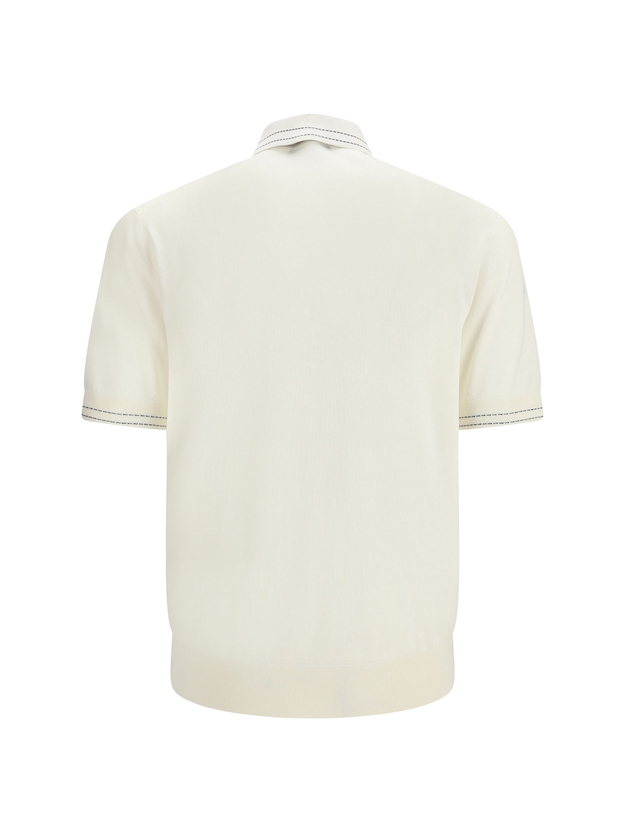 Dolce & Gabbana Silk Polo with collar and short sleeves Size US XL / EU 56 / 4 - 2 Thumbnail