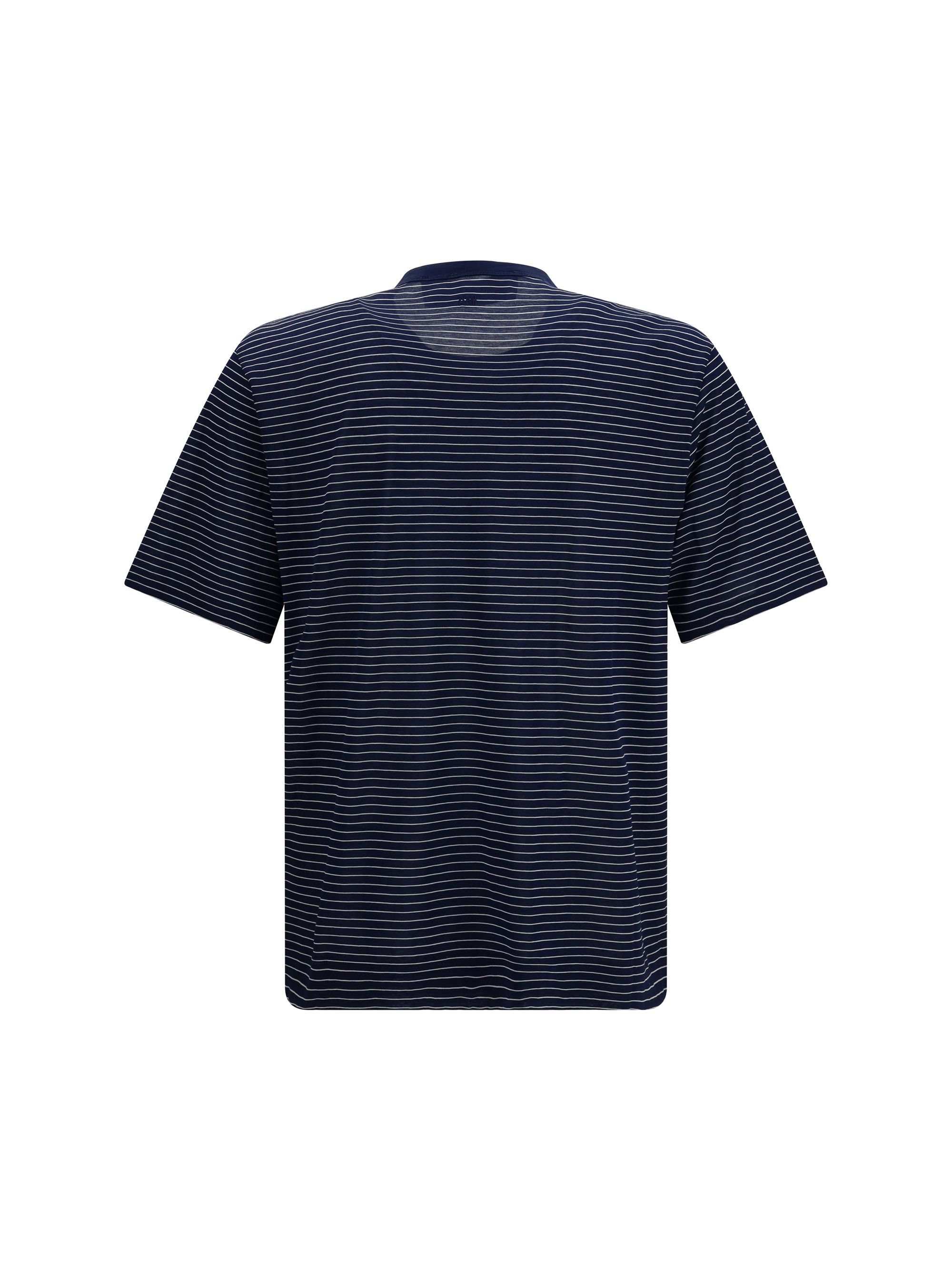 AMI Striped cotton T-shirt Size US M / EU 48-50 / 2 - 2 Thumbnail