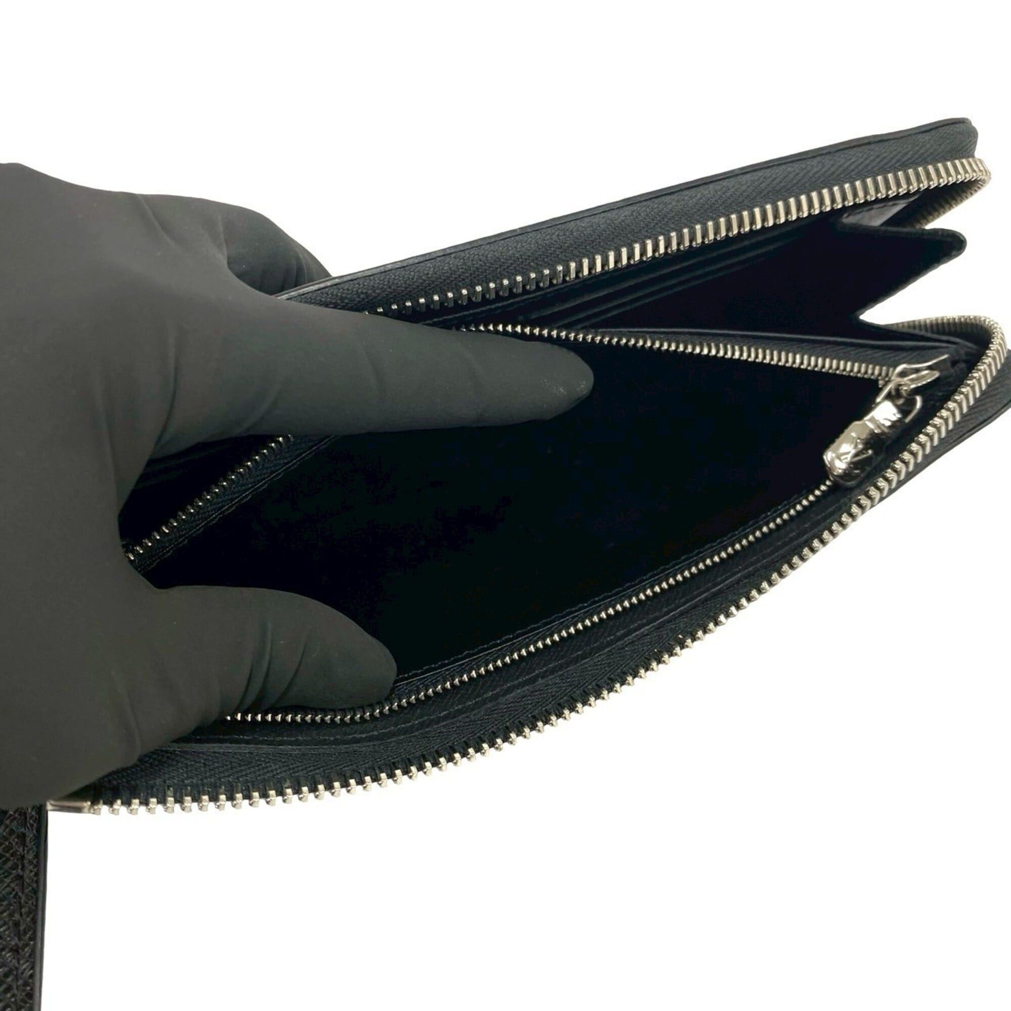 Louis Vuitton Louis Vuitton Zippy Dragonne Taiga Leather Genuine Zipper Long Wallet Noir Black 22301 Size ONE SIZE - 10 Thumbnail