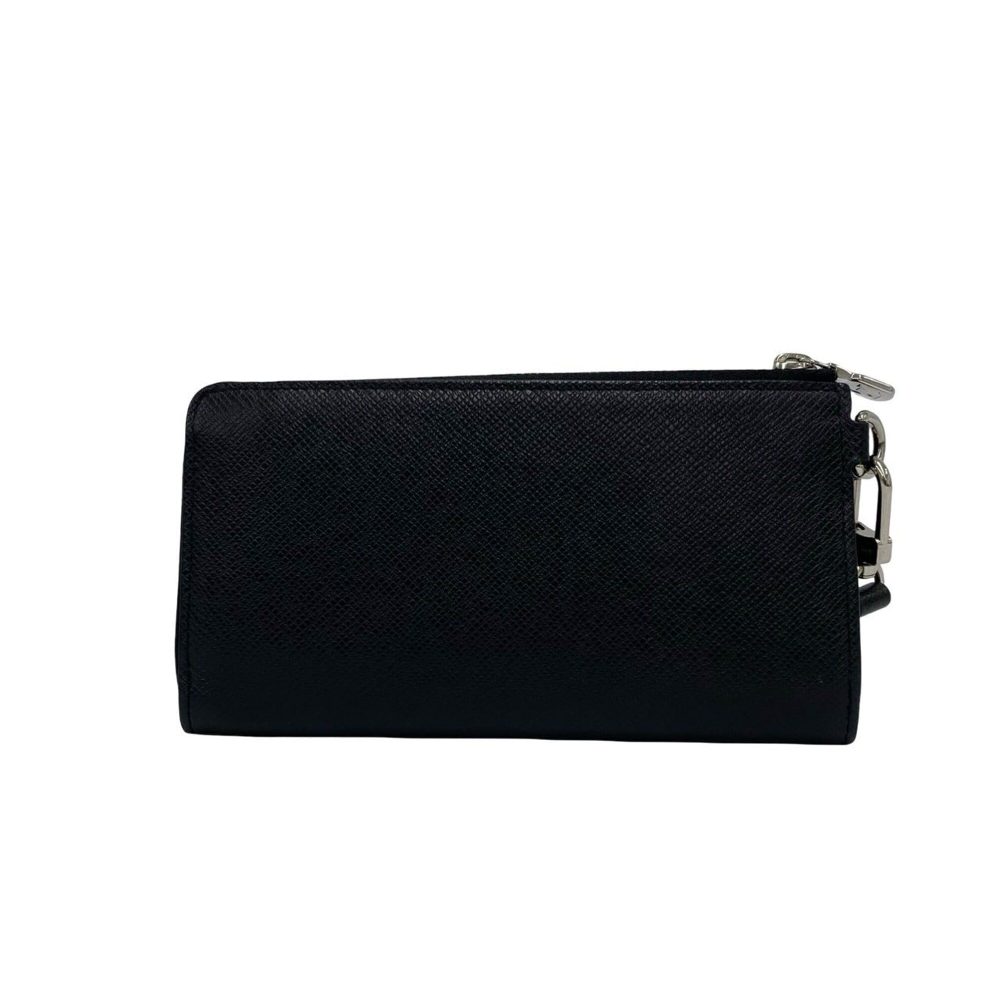 Louis Vuitton Louis Vuitton Zippy Dragonne Taiga Leather Genuine Zipper Long Wallet Noir Black 22301 Size ONE SIZE - 2 Thumbnail