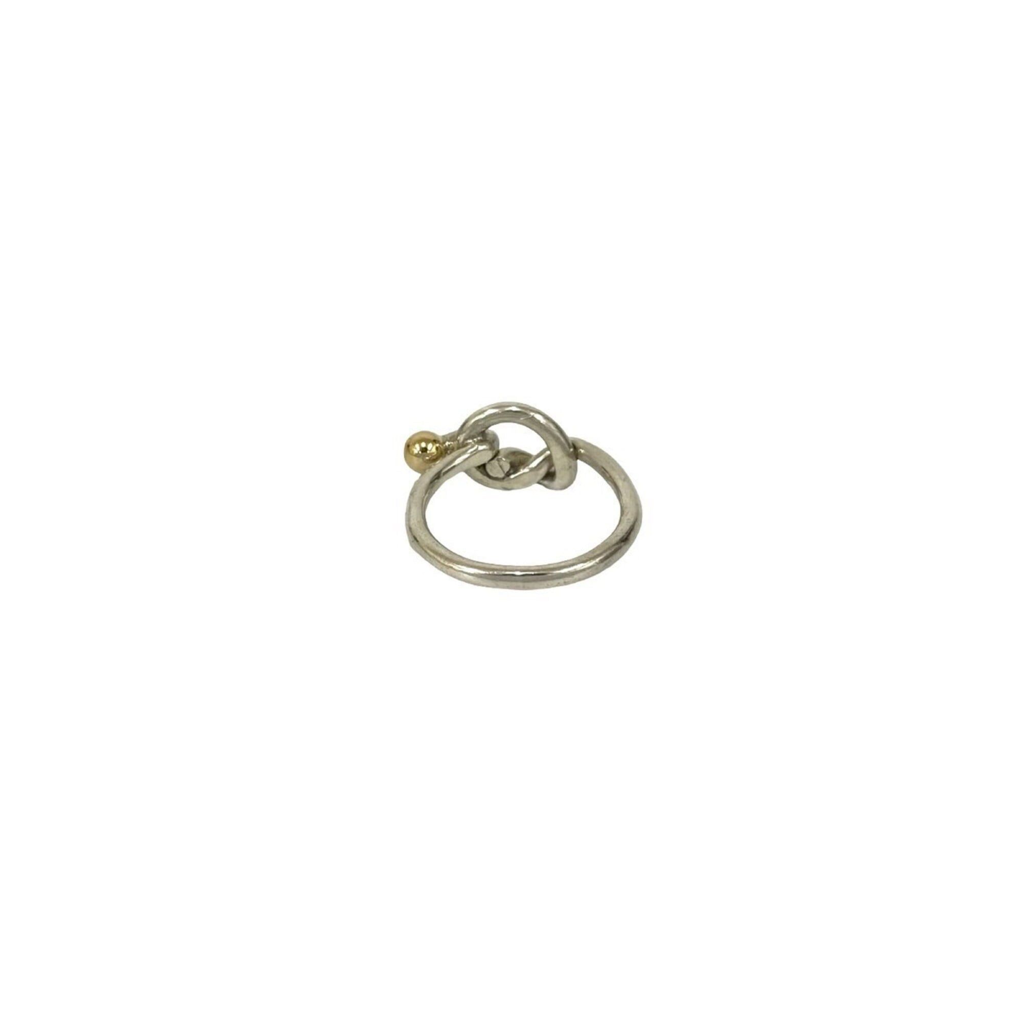 Tiffany & Co. TIFFANY&Co. Tiffany Love Knot Hook & Eye Sterling Silver 925 18K Gold Ring (Silver 32554) Size ONE SIZE - 6 Thumbnail