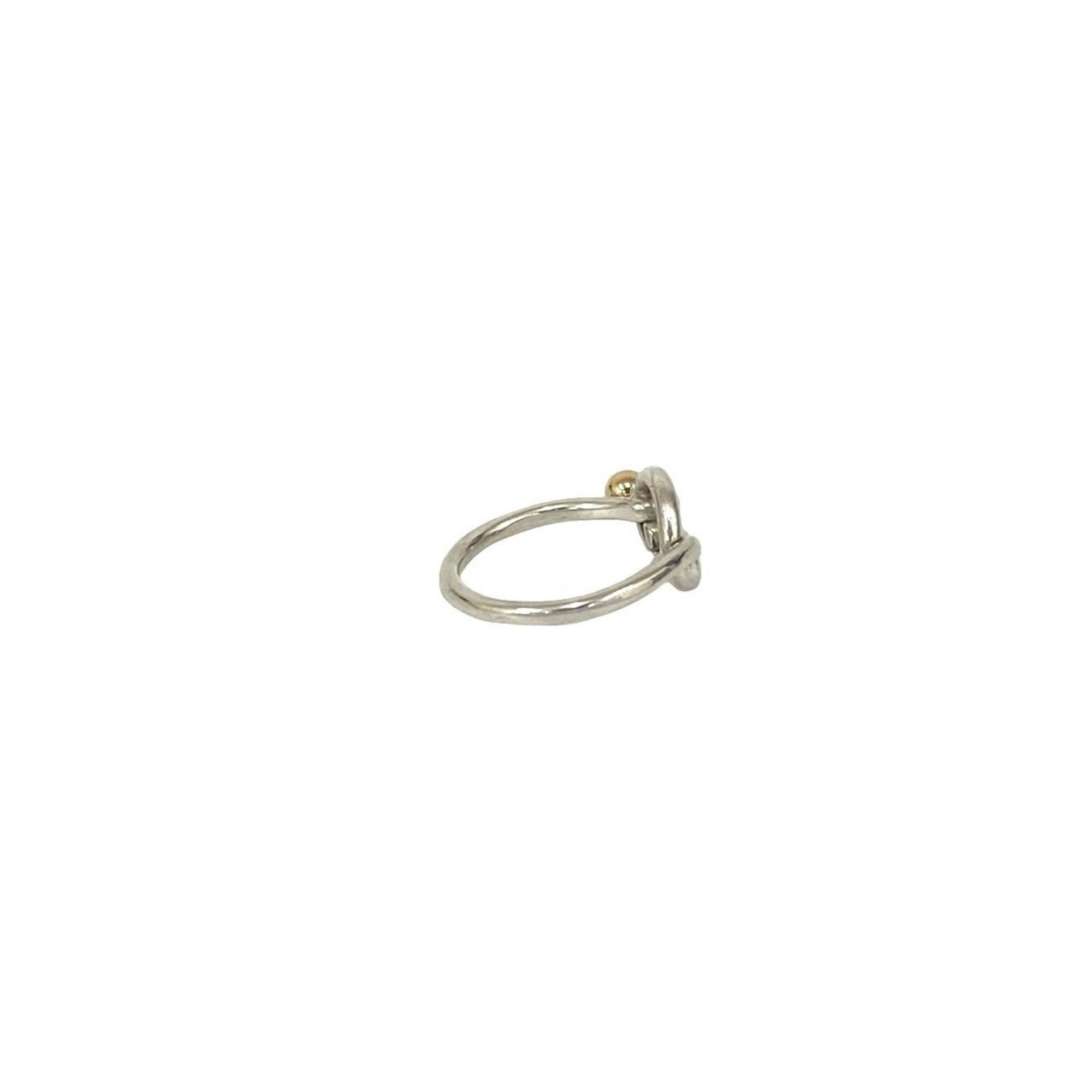 Tiffany & Co. TIFFANY&Co. Tiffany Love Knot Hook & Eye Sterling Silver 925 18K Gold Ring (Silver 32554) Size ONE SIZE - 5 Thumbnail