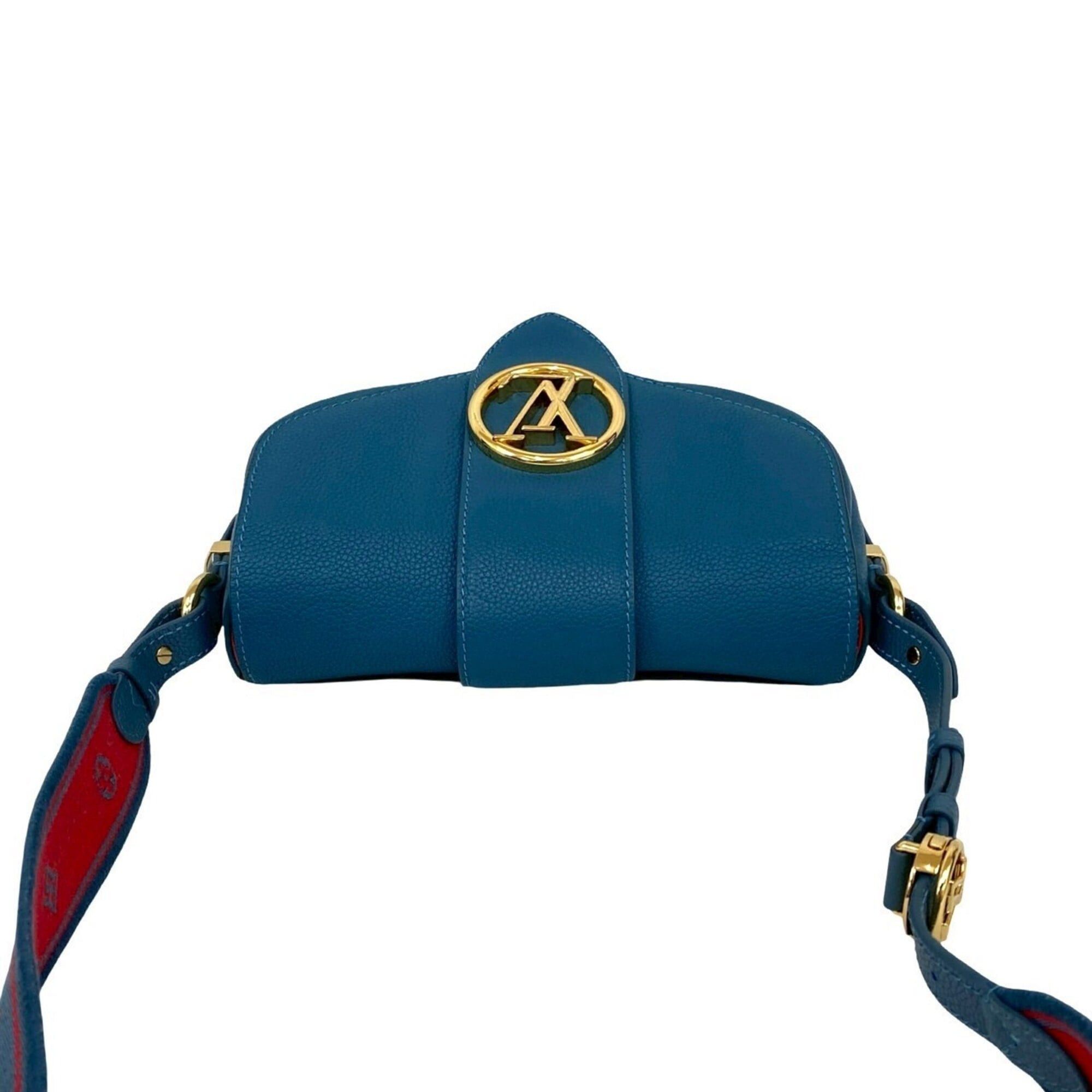 Louis Vuitton LOUIS VUITTON LV Pont Neuf Soft MM Leather Mini Shoulder Bag Pouch Sacoche Blue 64-10 Size ONE SIZE - 4 Thumbnail