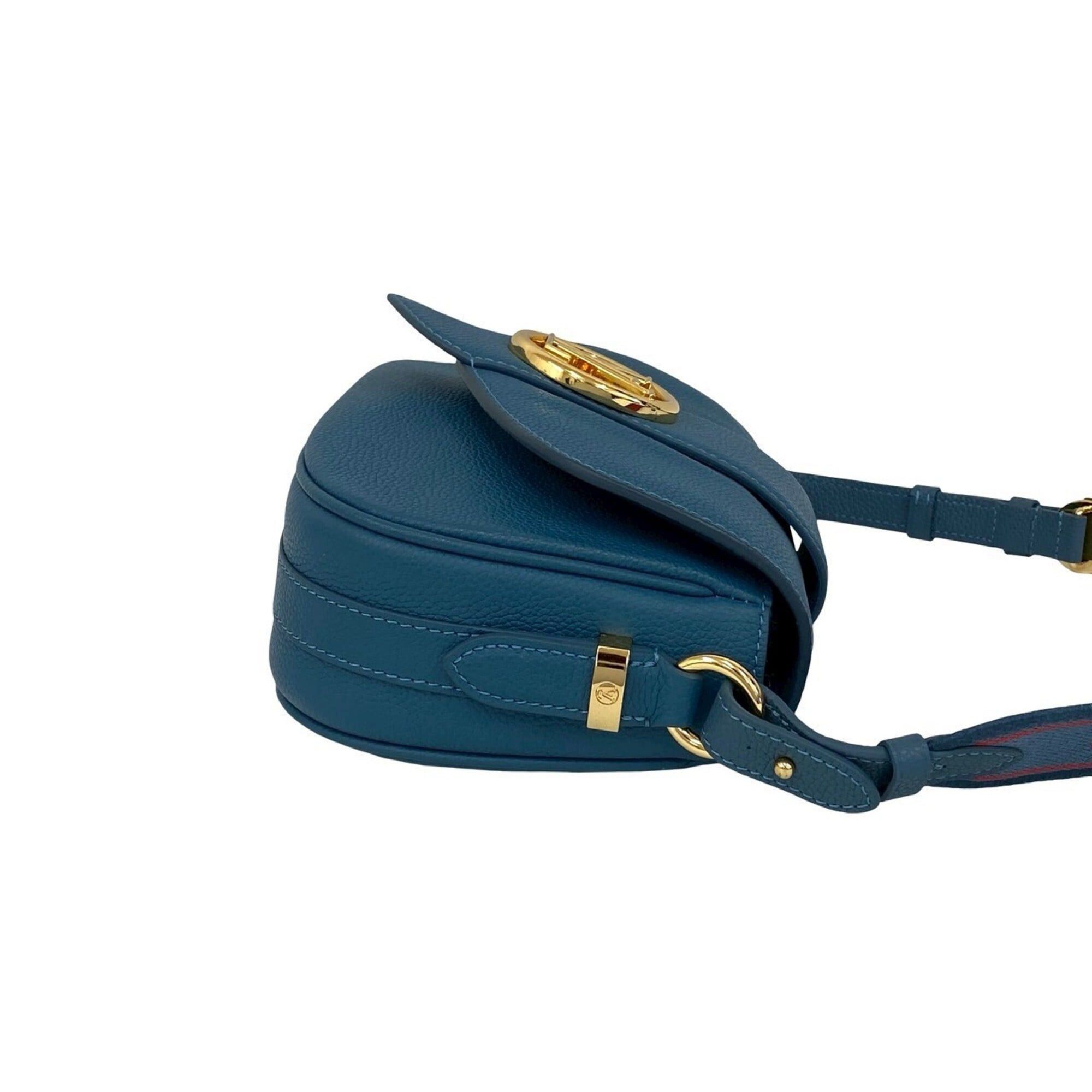 Louis Vuitton LOUIS VUITTON LV Pont Neuf Soft MM Leather Mini Shoulder Bag Pouch Sacoche Blue 64-10 Size ONE SIZE - 6 Thumbnail